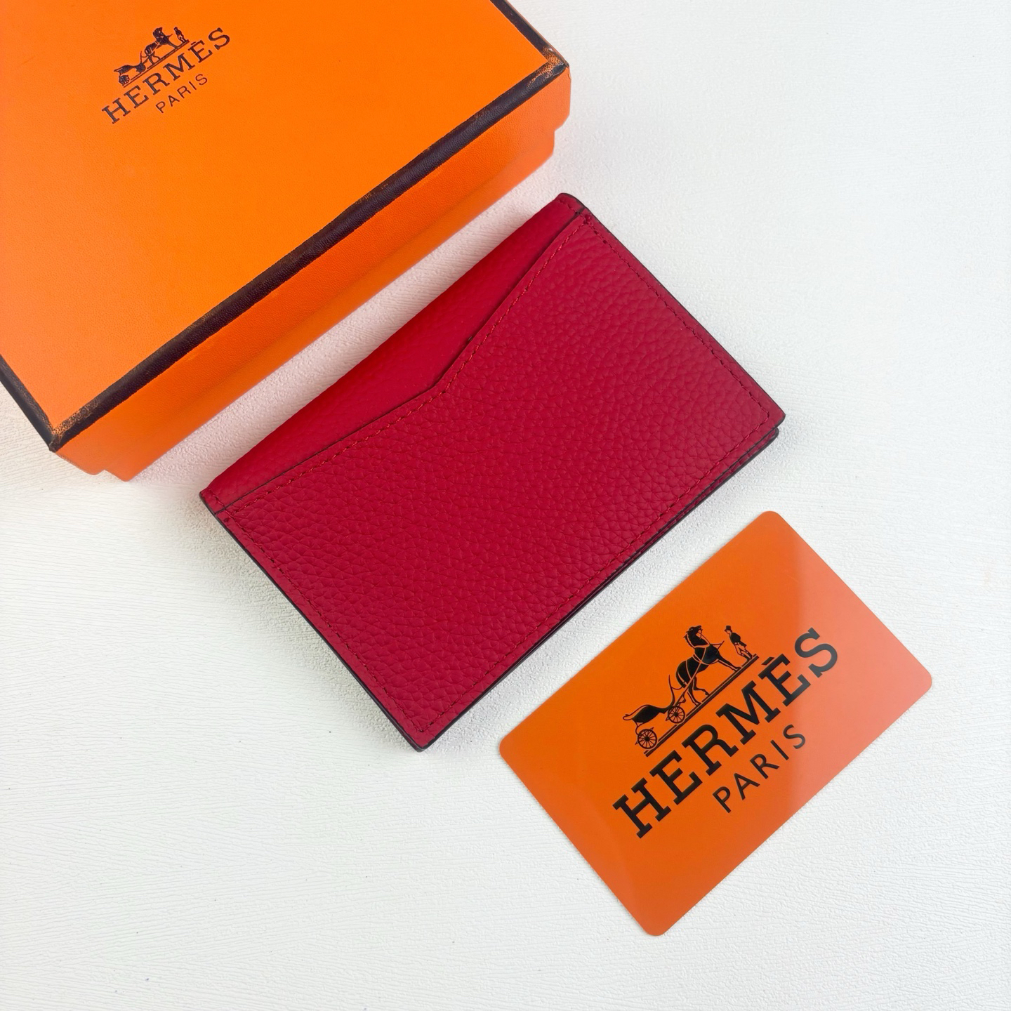 Hermès Barenia Faubourg Togo Leather Business Card Holder - Image 6