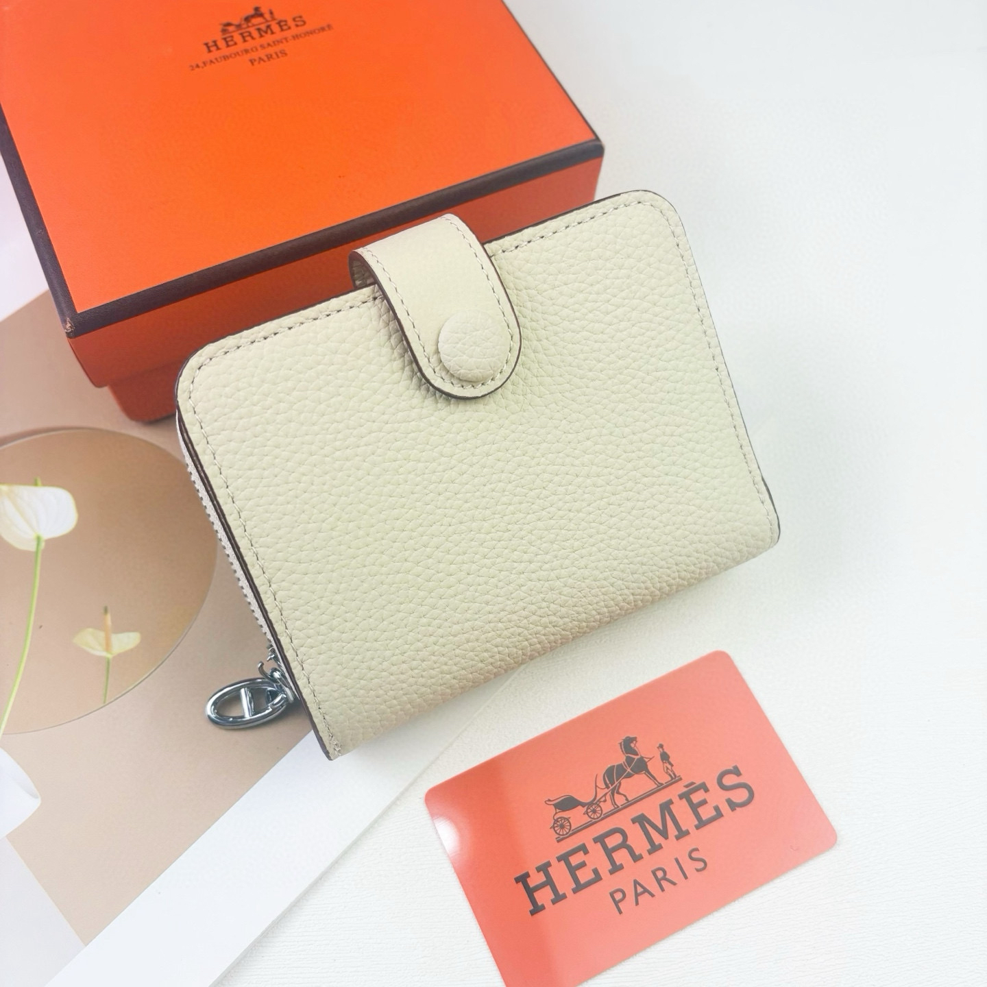 Hermès Silk'in Togo Leather Wallet - Image 6