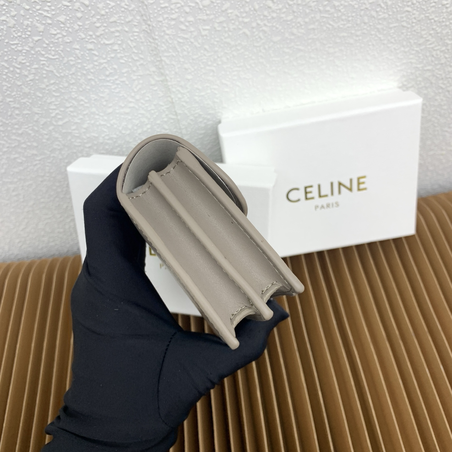 Celine Triomphe Leather Business Card Holder - Image 6