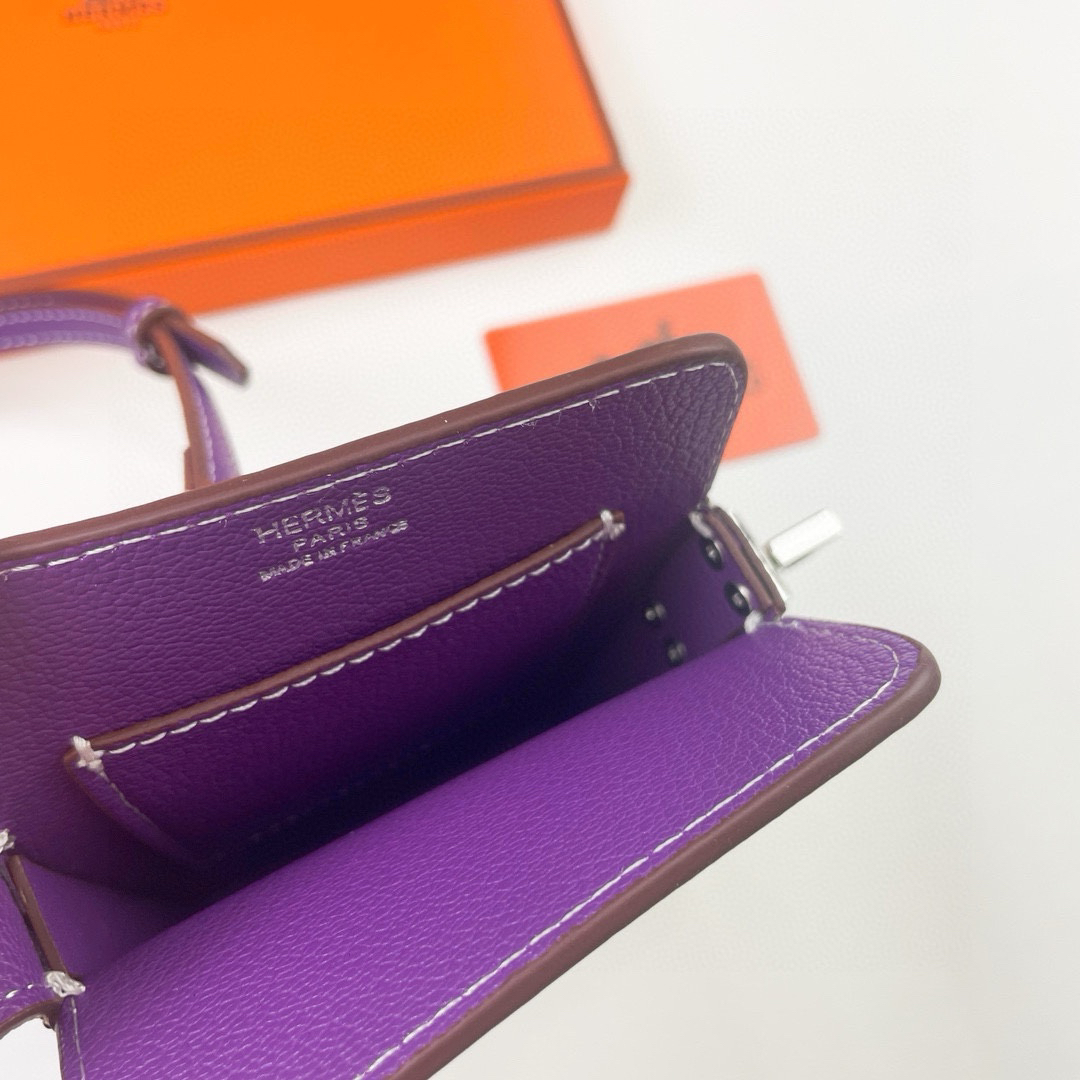 Hermes Hac a Box Tadelakt Calfskin Phone Case with Shoulder Strap - Image 6