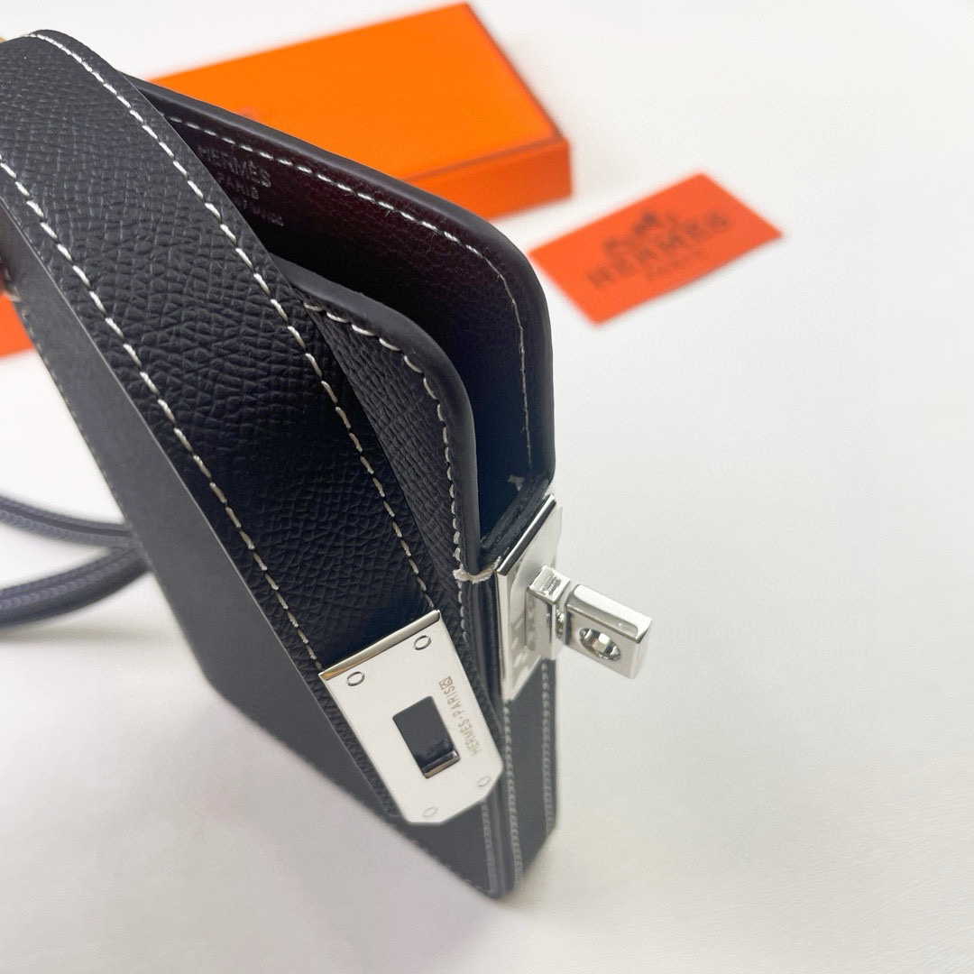 Hermès Hac a Box Tadelakt Calfskin Phone Case with Shoulder Strap - Image 6