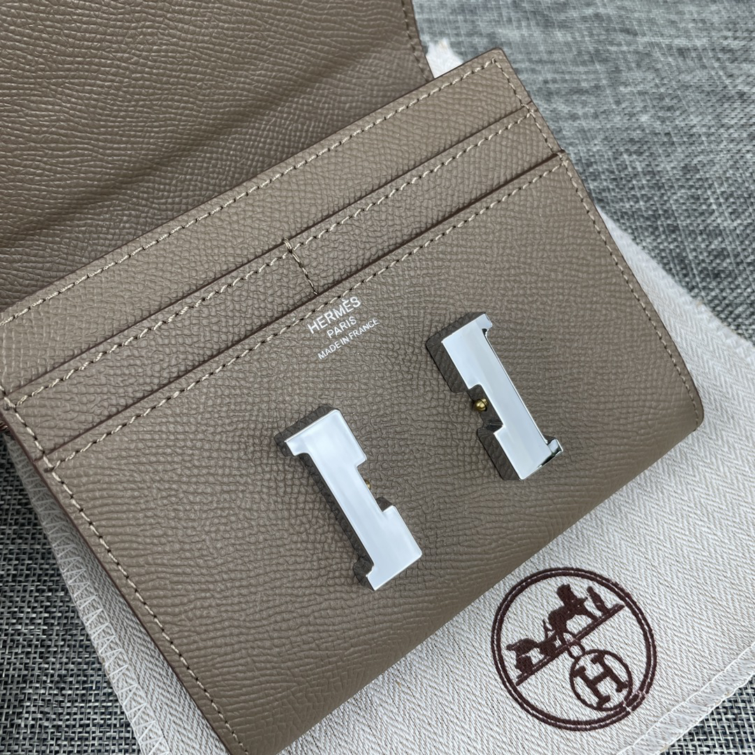 Hermes Constance Palm-Grain Leather Card Holder - Image 6