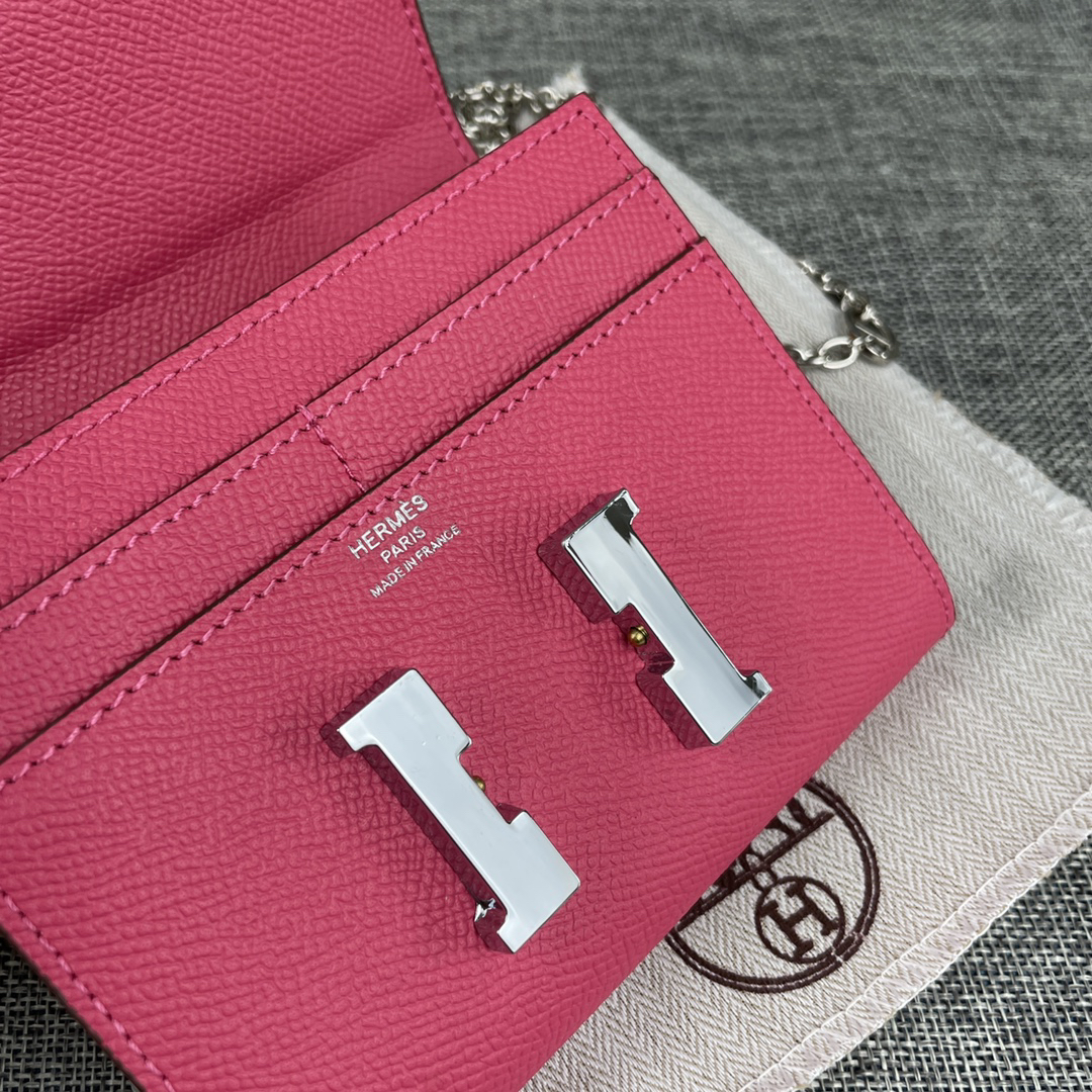 Hermes Constance Palm-Grain Leather Card Holder - Image 6