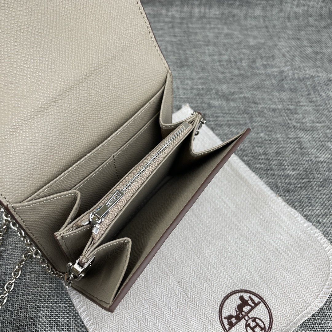 Hermes Constance Palm-Grain Leather Card Holder - Image 6