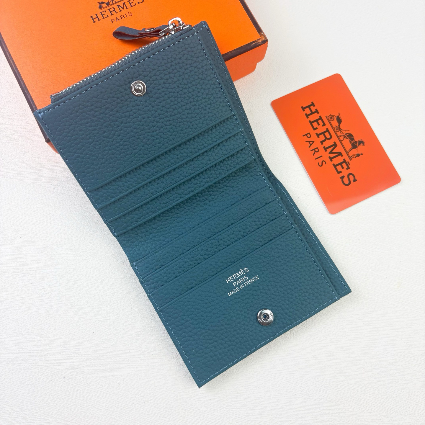 Hermes Silk'in Togo Leather Wallet - Image 6