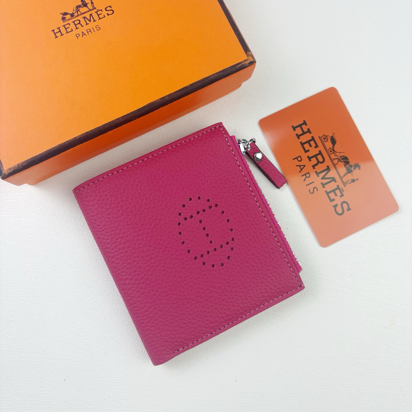 Hermes Silk'in Togo Leather Wallet - Image 6