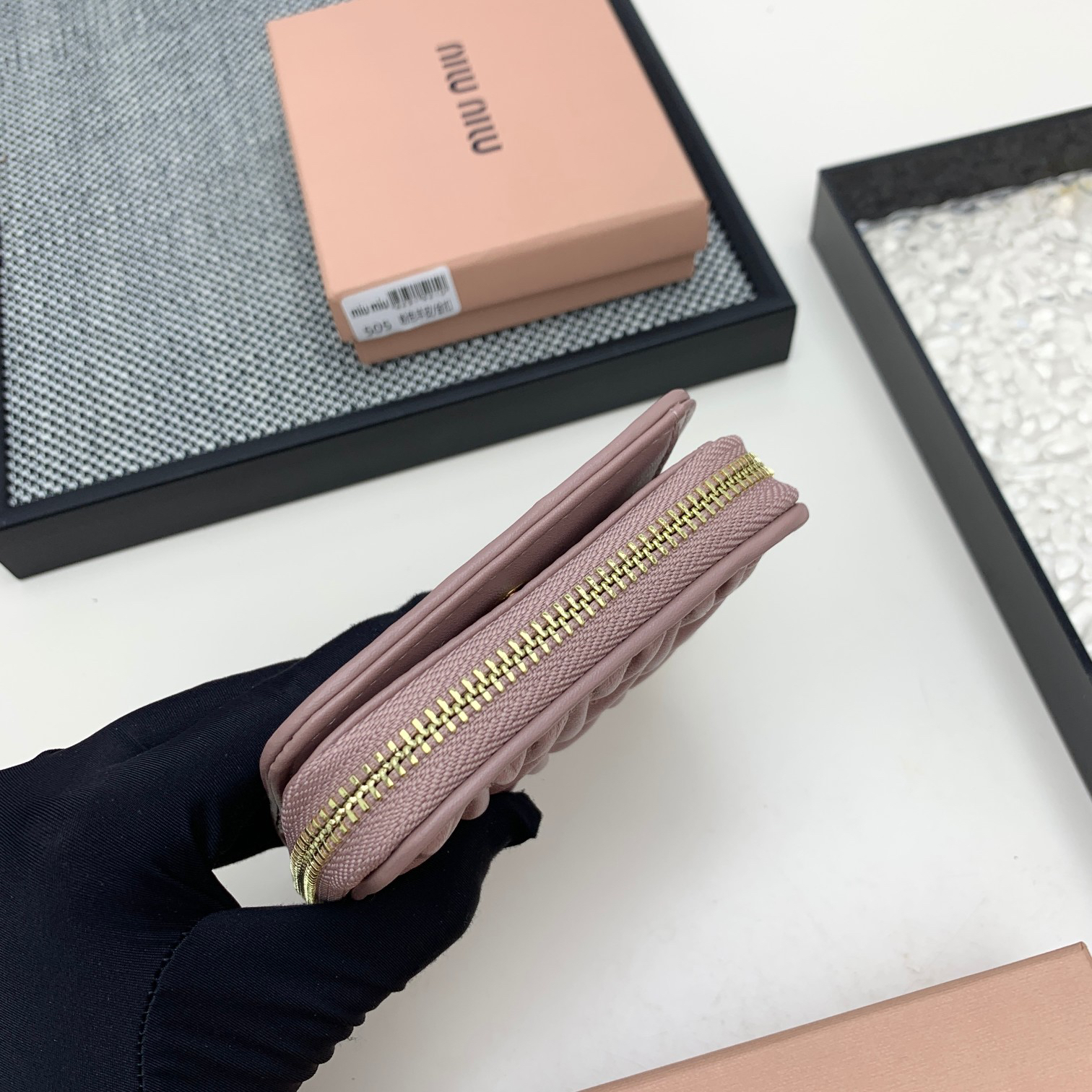 Miu Miu Lambskin Zip Coin Purse - Image 6
