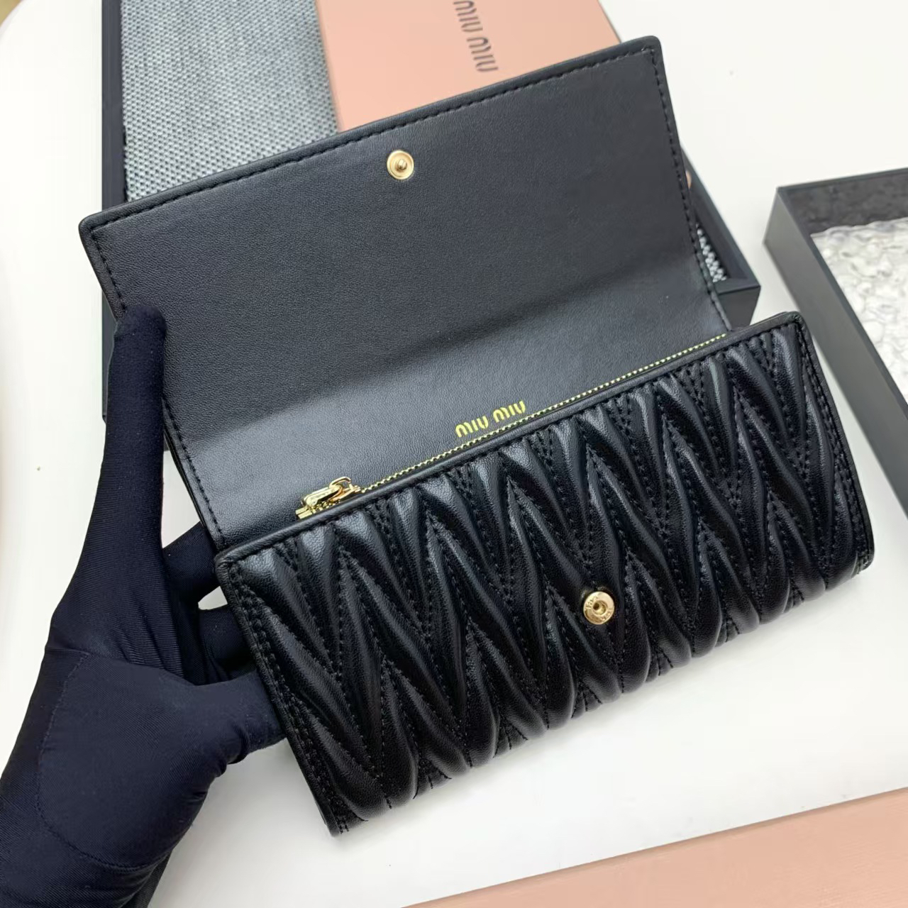 Miu Miu Lambskin Zip Coin Purse - Image 6