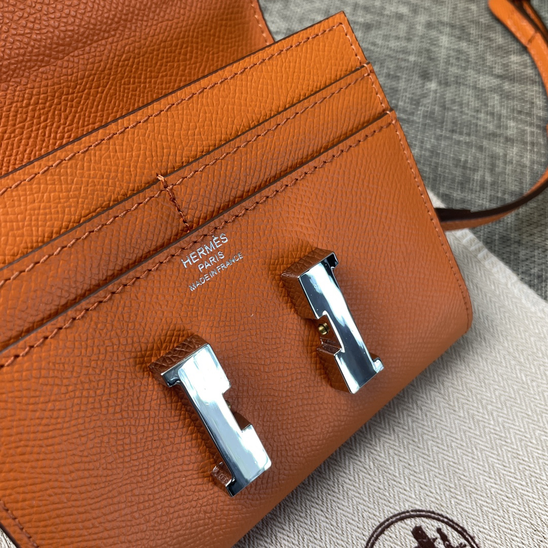 Hermes Constance Palm-Grain Calfskin Crossbody Bag - Image 6