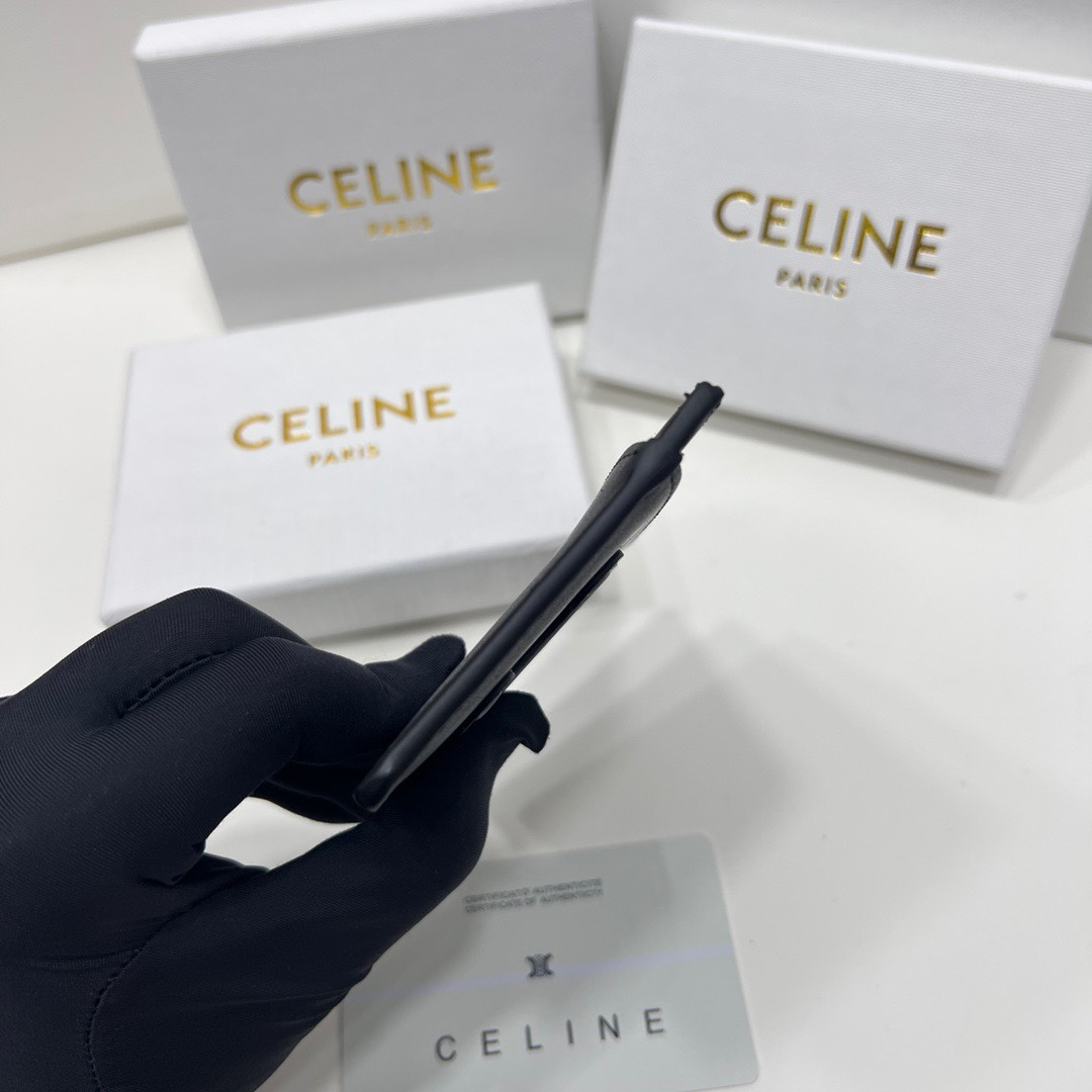 Celine Slim Leather Card Holder - Image 6