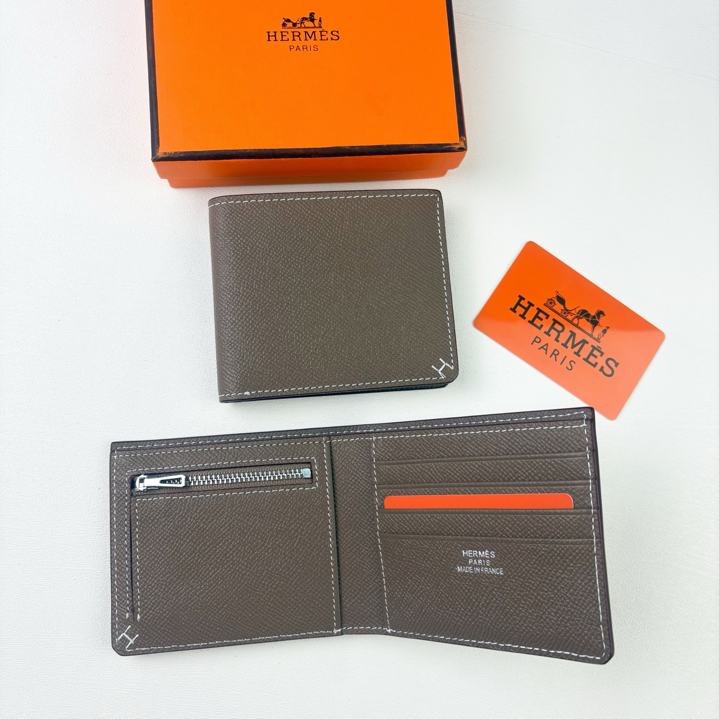 Hermès Empson Leather Short Wallet - Image 6