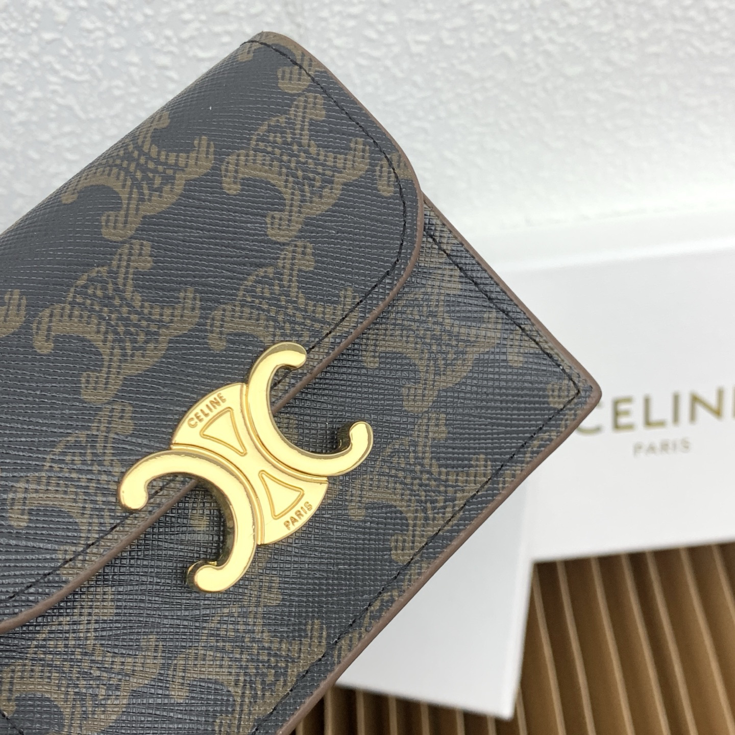 Celine Triomphe Leather Business Card Holder - Image 6