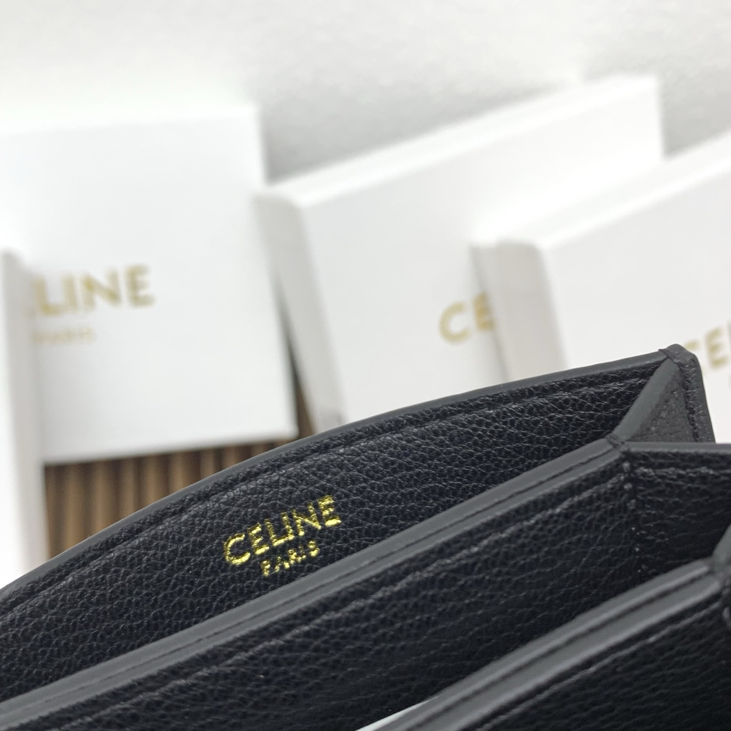 Celine Accordéon Triomphe Leather Card Holder - Image 6