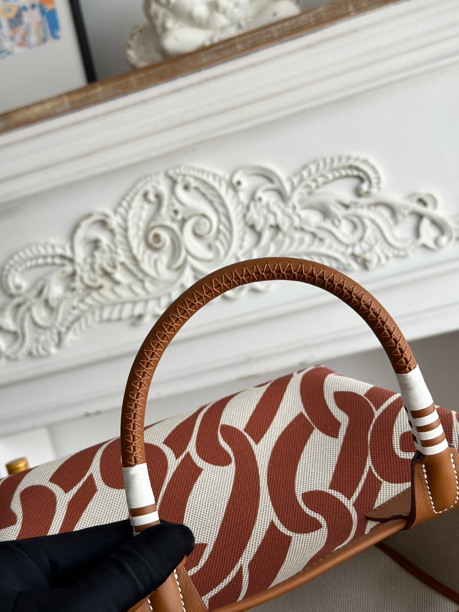 H-Hermès Steeple Canvas Tote Bag - Image 6