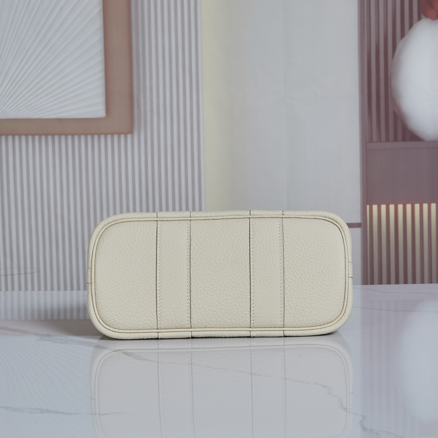 Handmade Hermès Mini Garden Party Handbag in Nata White - Image 6