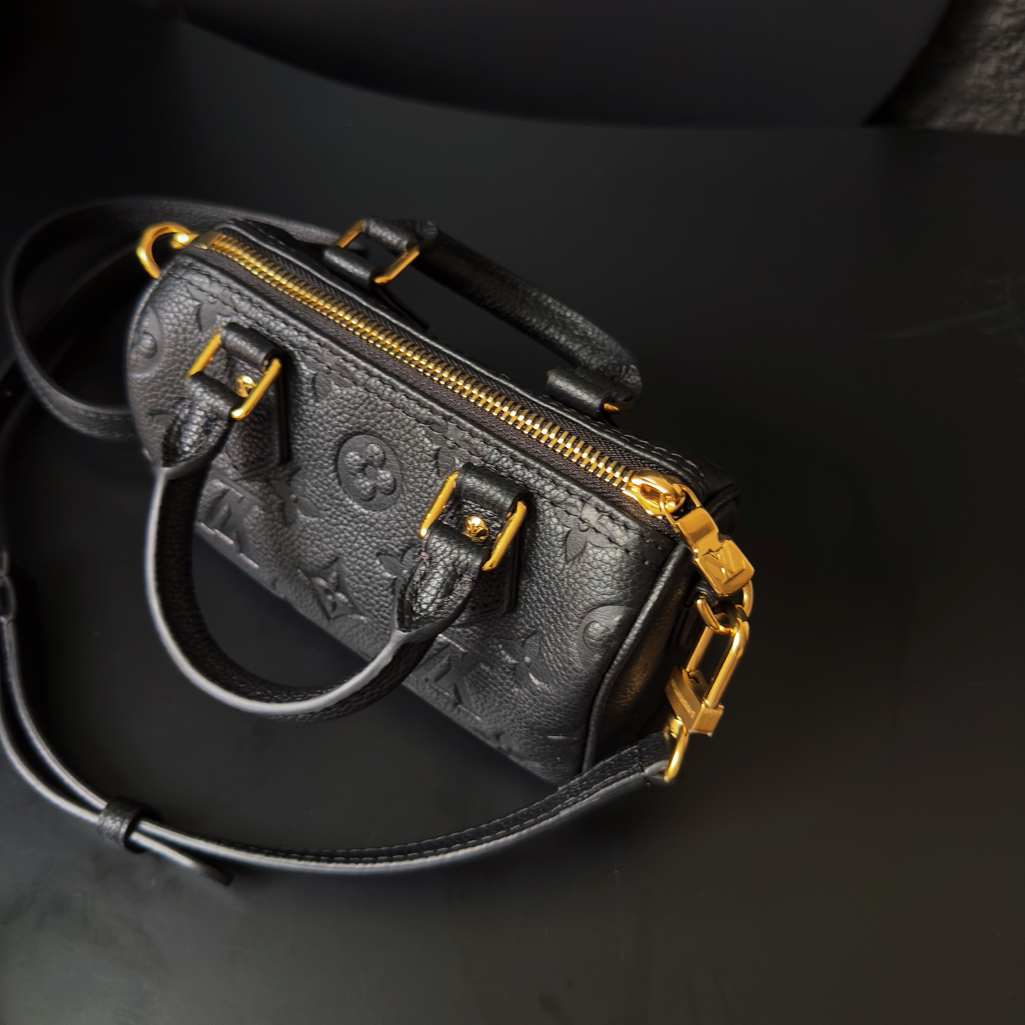 Louis Vuitton Nano Speedy M82450 Handbag - Black - Image 6
