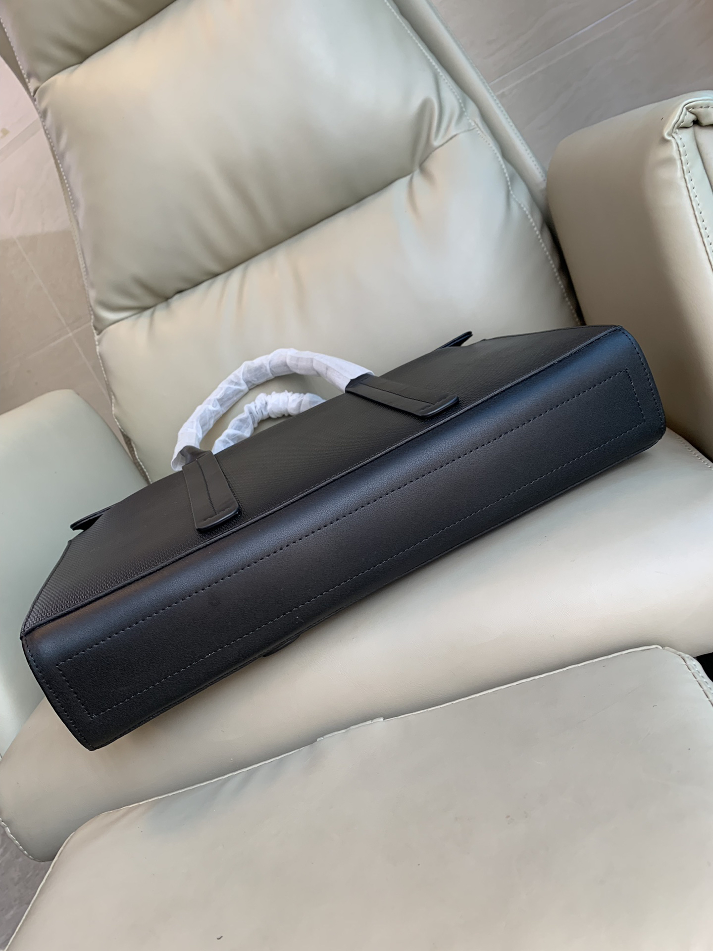 Prada Embossed Leather Briefcase - Image 6