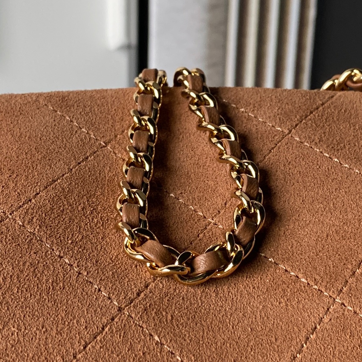 Chanel 26A Limited Series AS6406 Suede Bowling Bag - Image 6