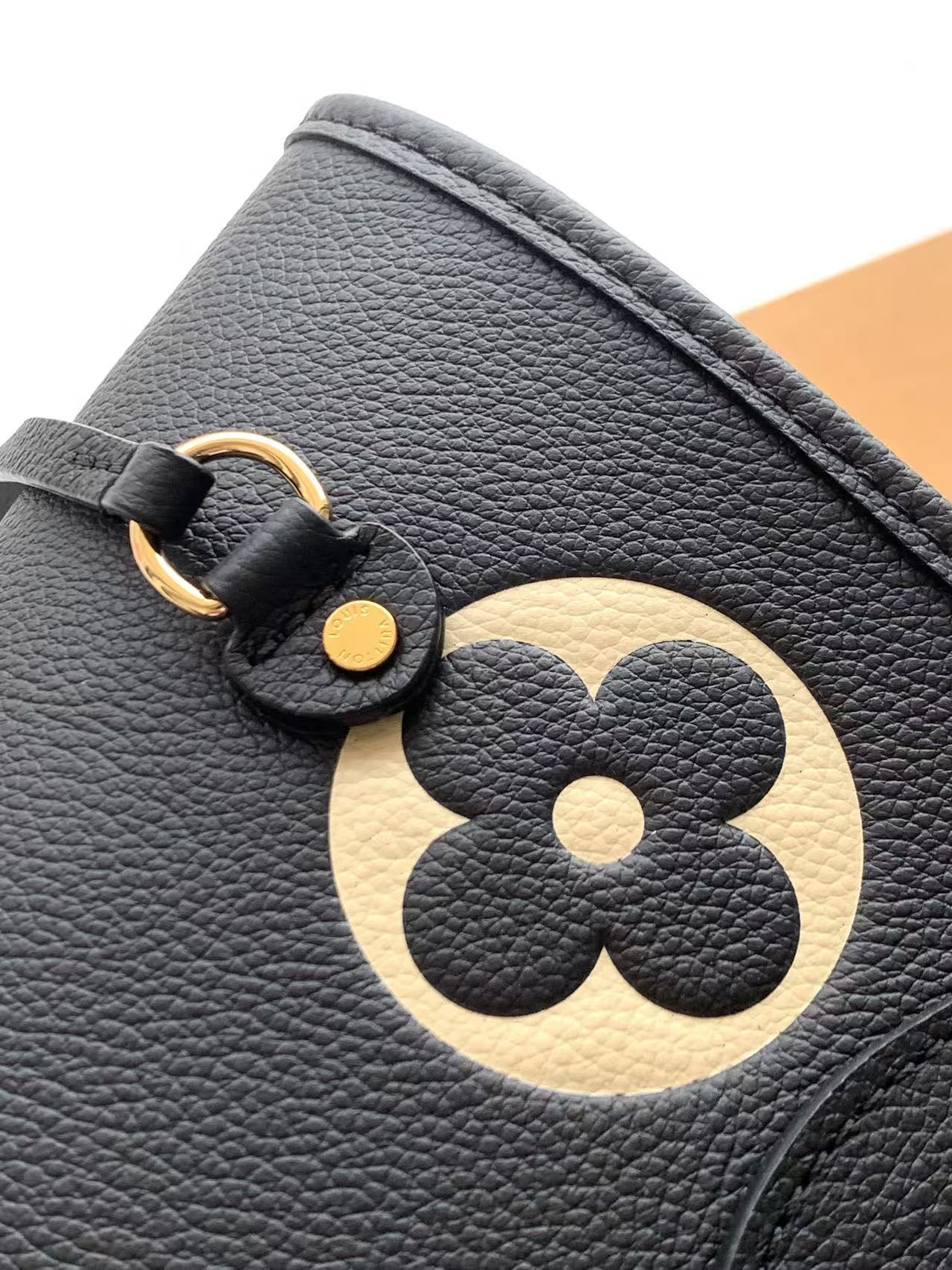 Louis Vuitton Neverfull MM Monogram Empreinte Leather Tote Bag - Image 7