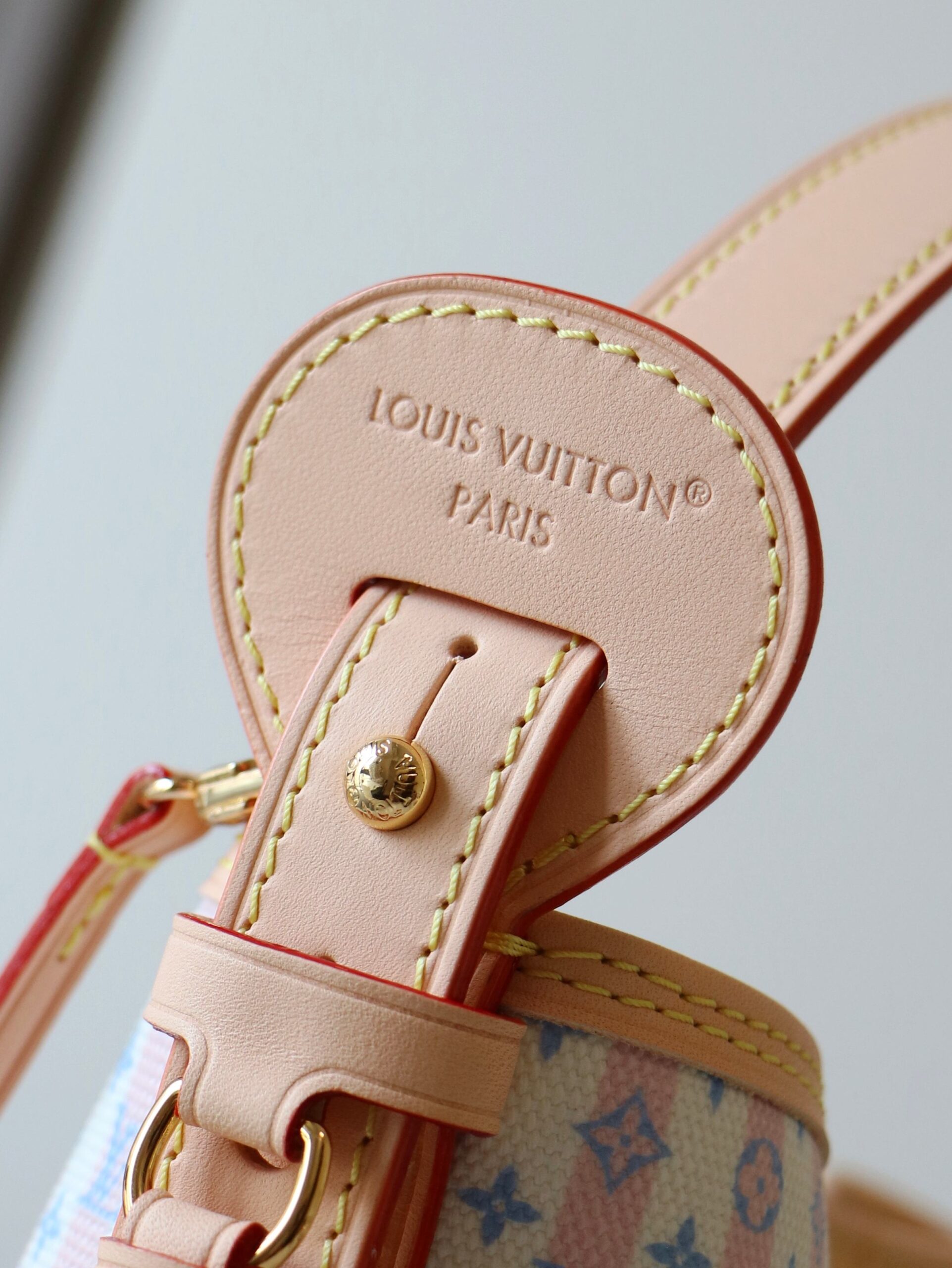 Louis Vuitton All In BB Bucket Bag M29115 in Pink Striped Monogram Canvas - Image 7