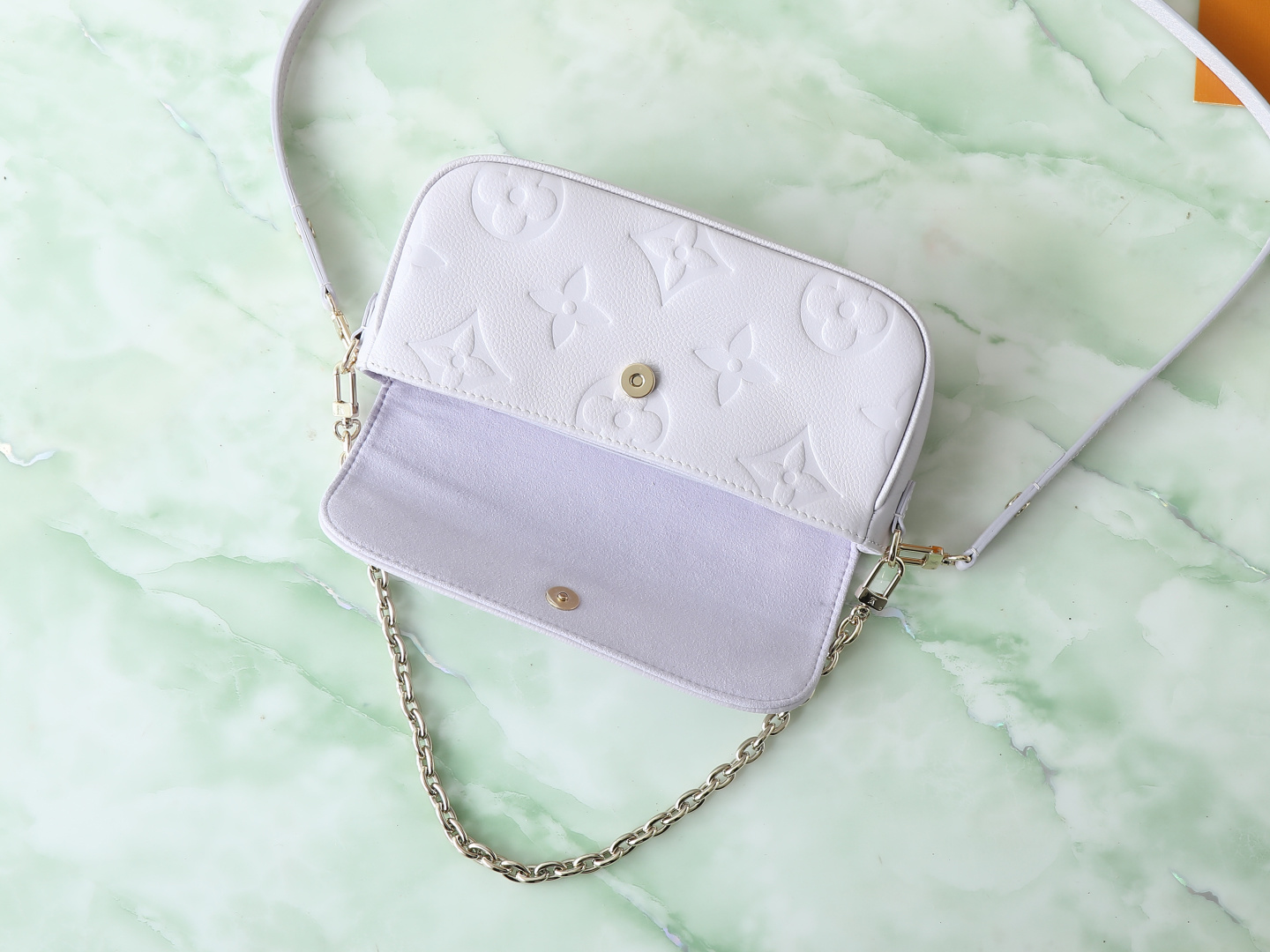 Louis Vuitton Wallet on Chain Ivy in Purple Monogram Empreinte Leather - Image 7