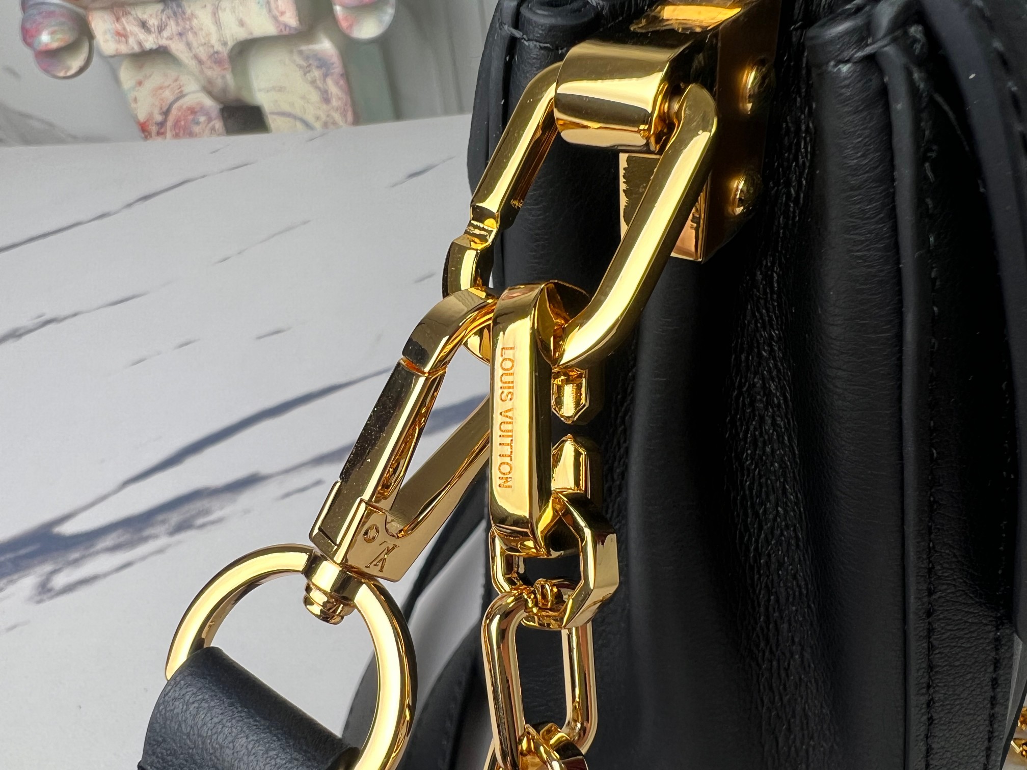 Louis Vuitton Dauphine Soft Medium Crossbody Bag M25209 in Black - Image 7