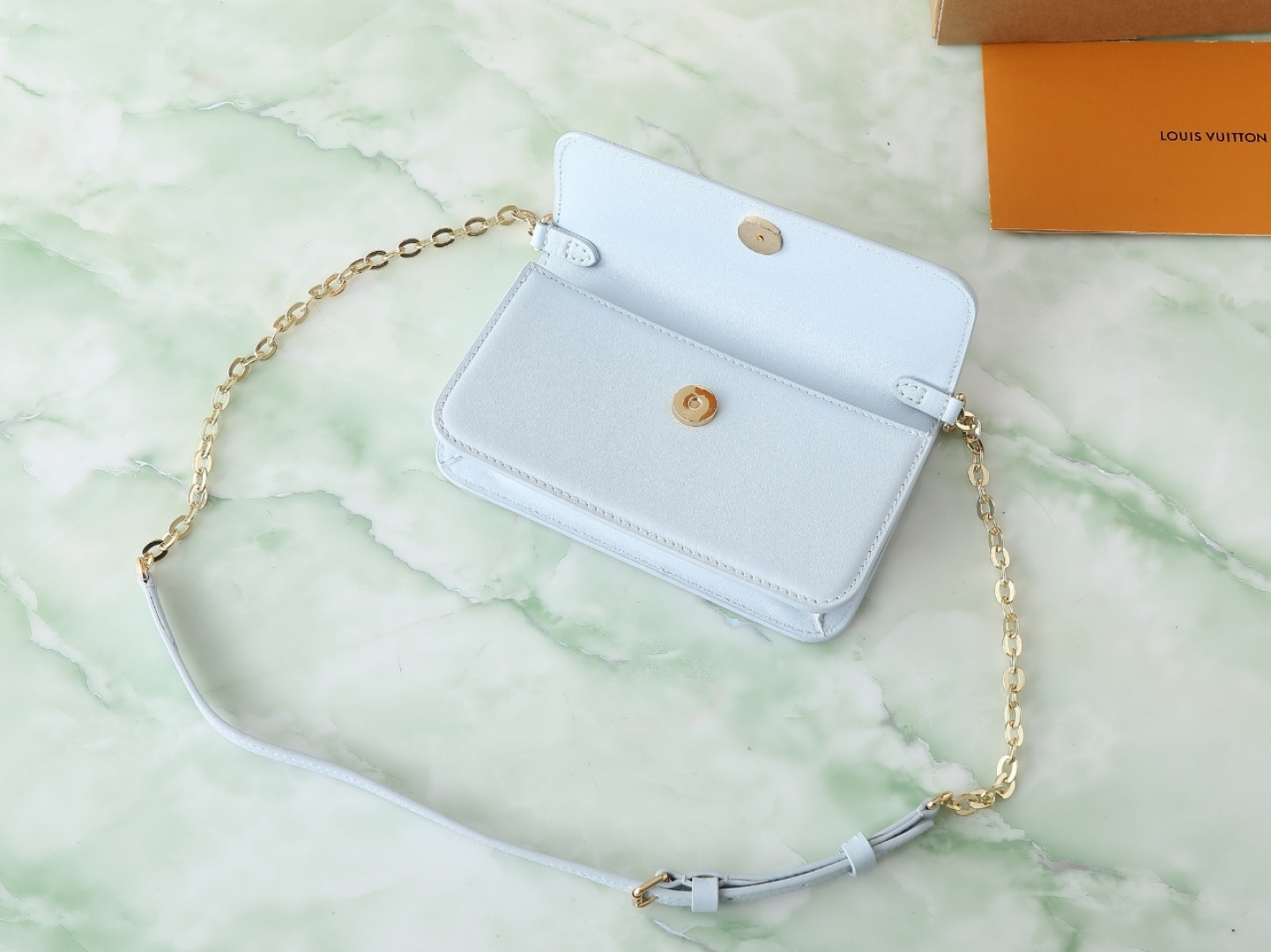 Louis Vuitton LV Bloom Wallet on Chain Bag M14547 in Light Blue - Image 7