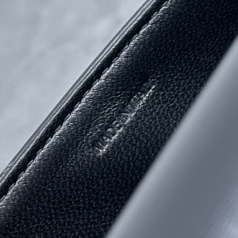 Celine Teen Triomphe Shoulder Bag in Black and Blue - Image 7
