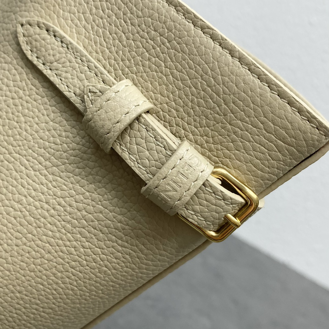 CABAS ANAIS Small Textured Cowhide Leather Tote Bag - Image 7
