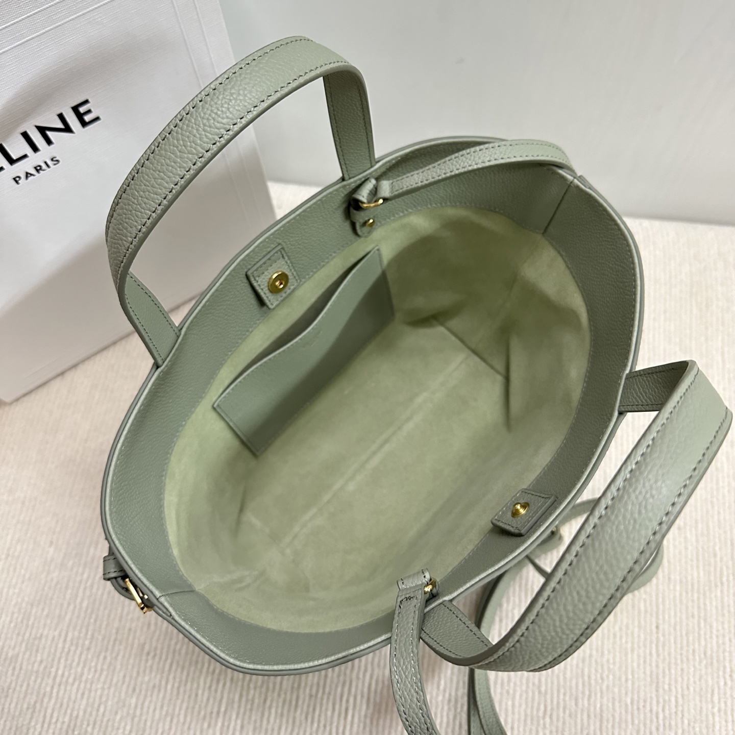 Cabas Anais Small Grained Calfskin Leather Tote Bag - Image 7