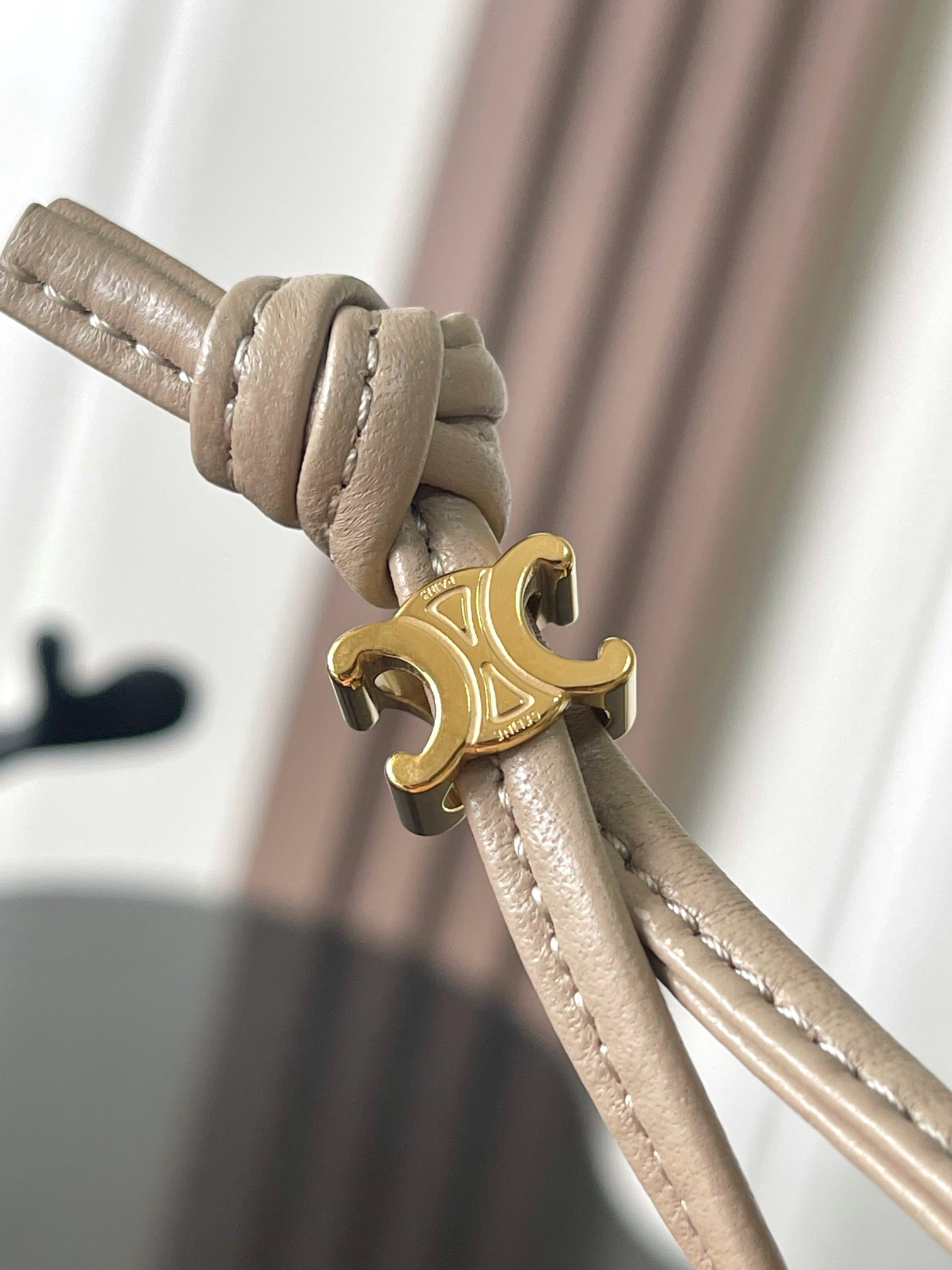 CELINE Crystal Drawstring Cloud Bag - Image 7