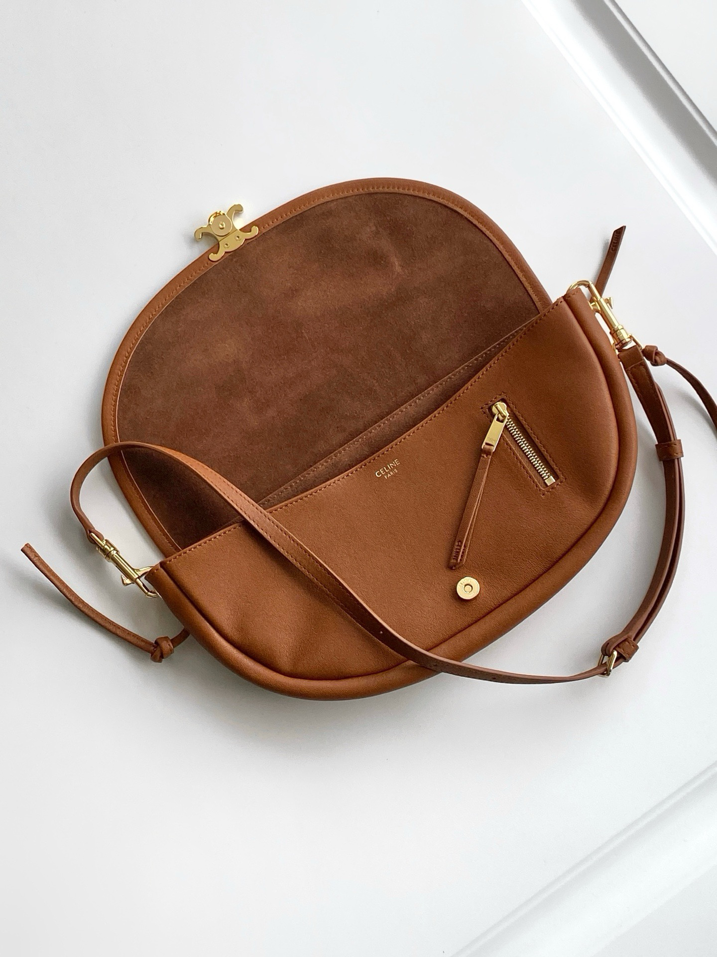 CE HALFMOON Small Lambskin Crossbody Bag - Image 7