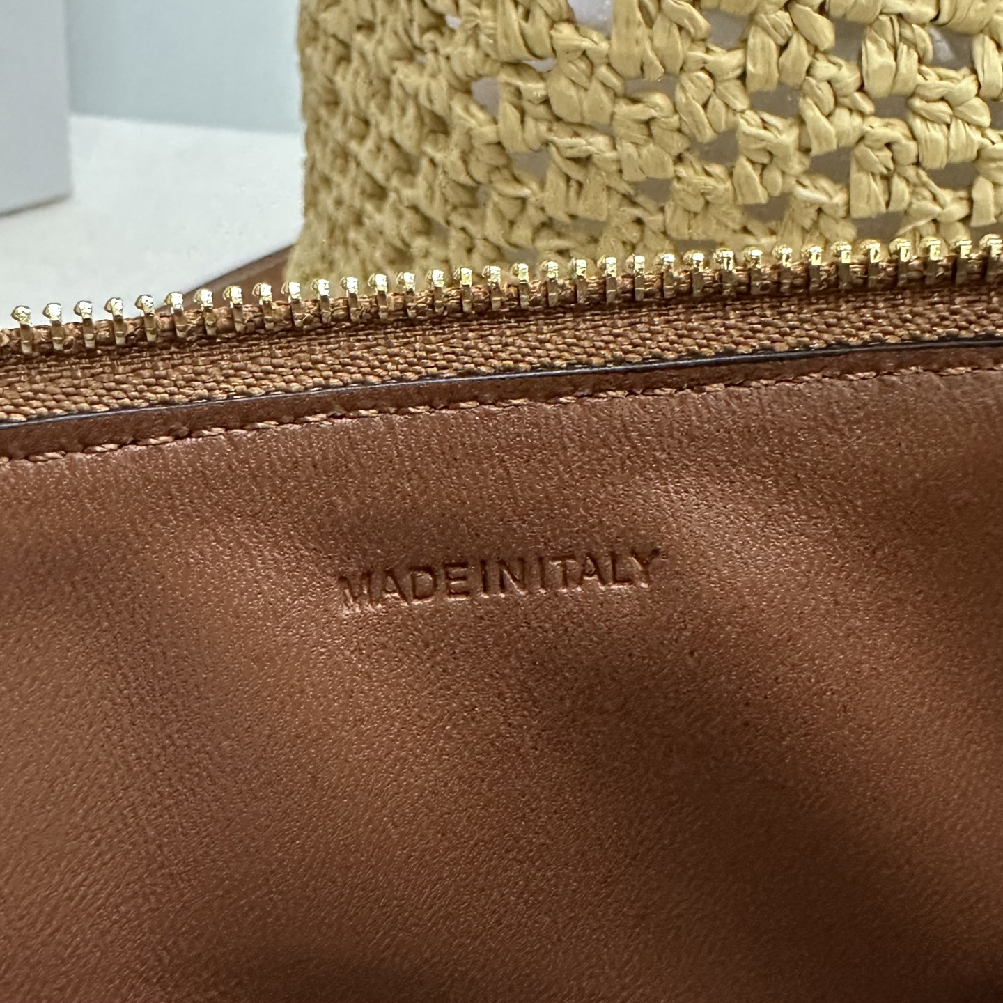 Celine Louise Large Raffia Woven Bucket Bag - Image 7