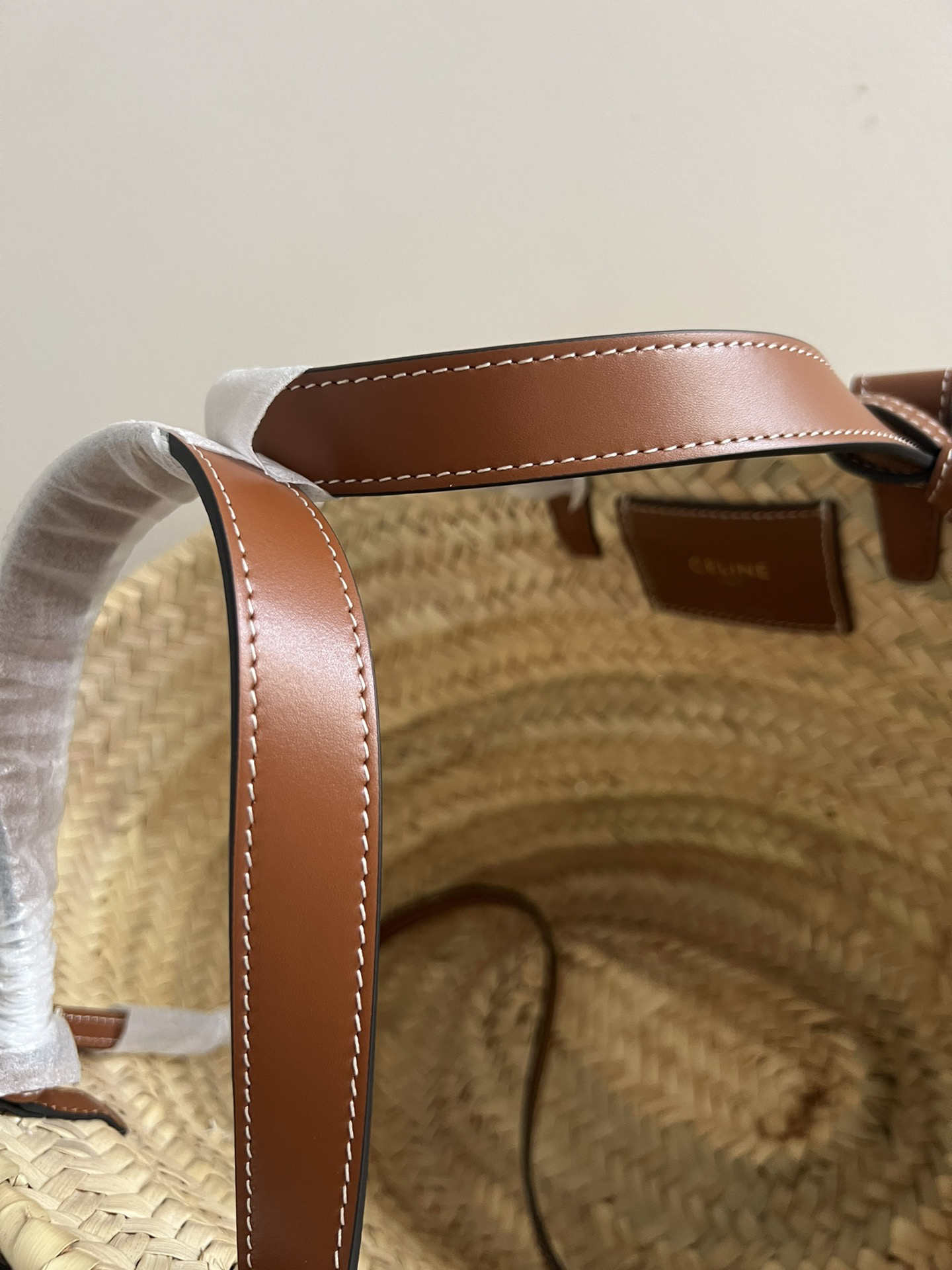 Celine Classic Woven Straw Tote Bag - Image 7