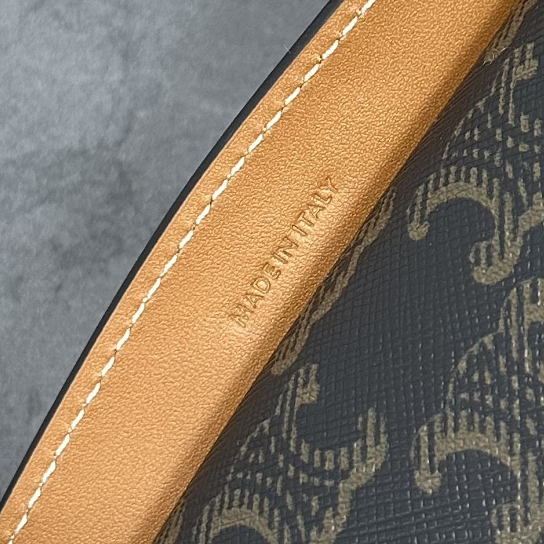 Celine Small Duffle Handbag in Brown Triomphe Canvas - Image 7