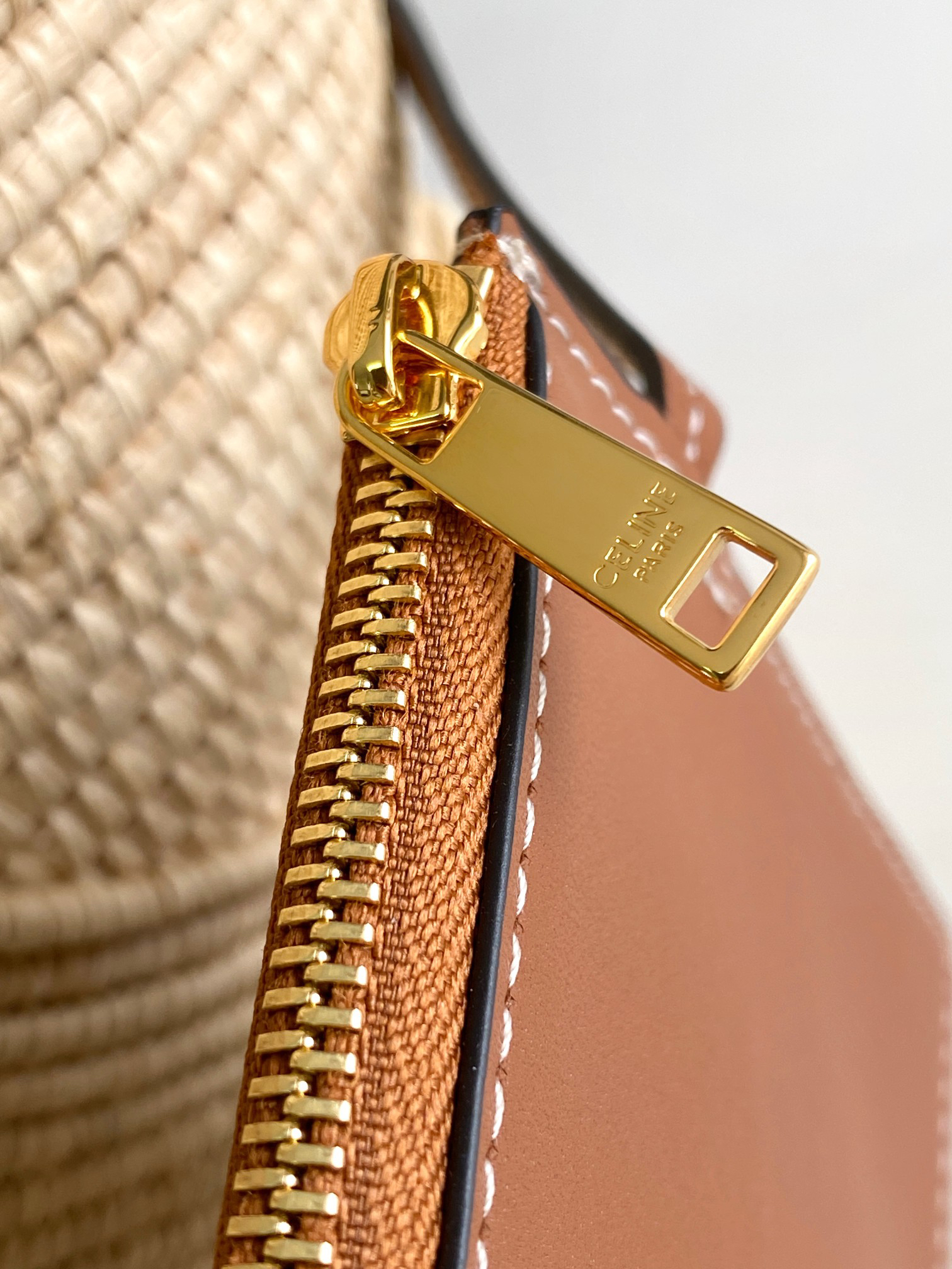 Celine Small Triomphe Woven Basket Tote Bag - Image 7