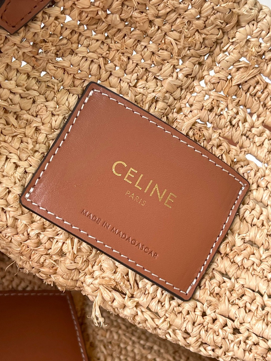Celine Medium Woven Triomphe Basket Tote - Image 7