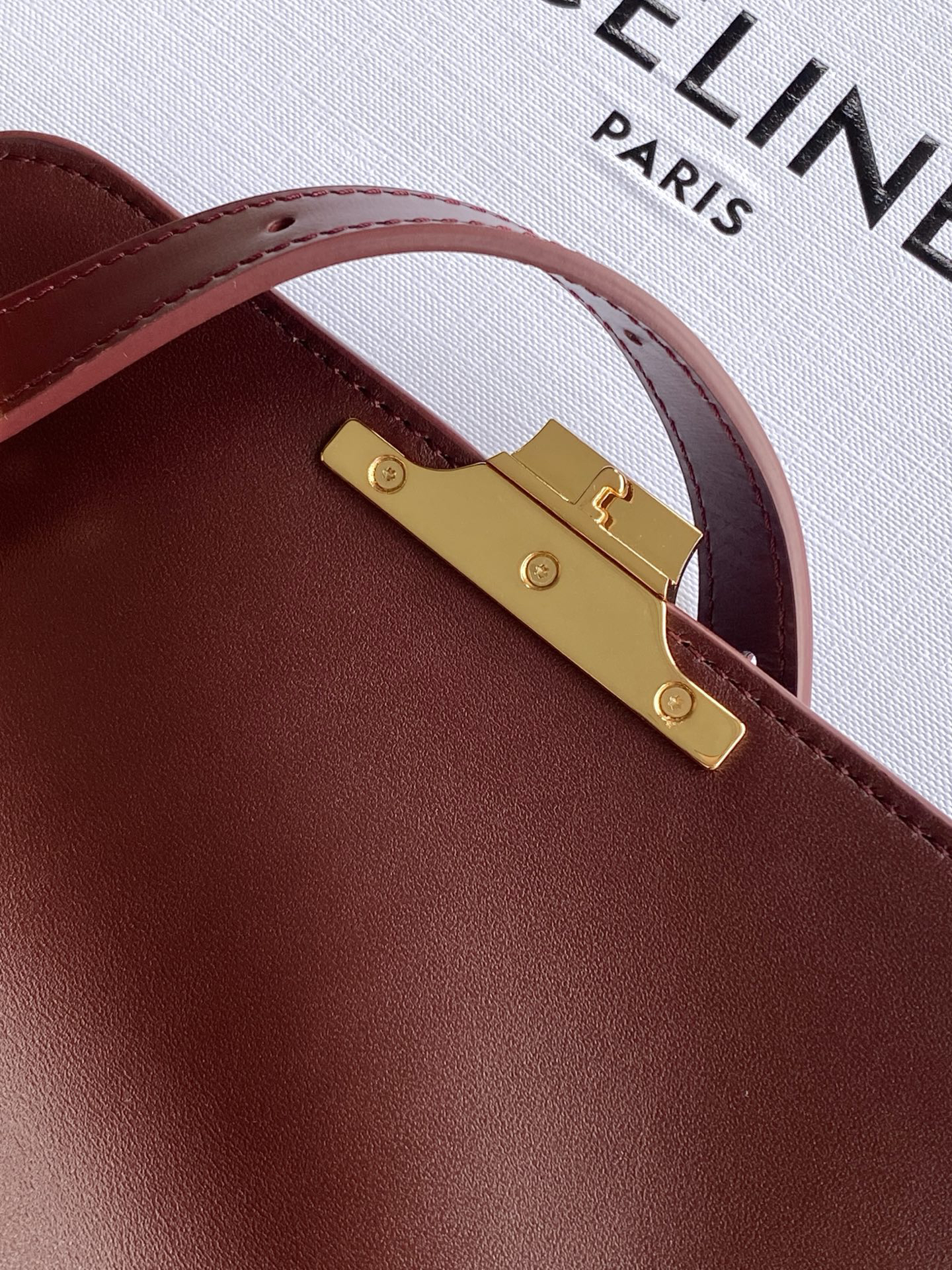 Celine Box Crossbody Bag in Leather - Image 7