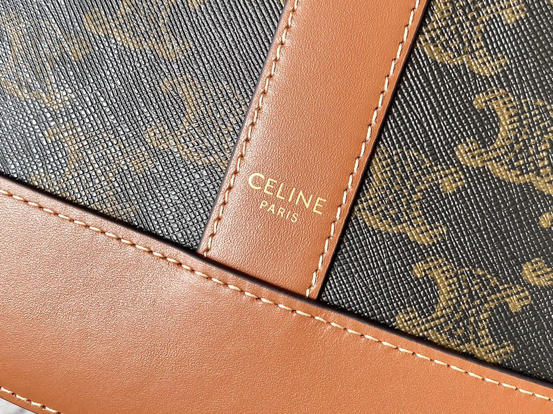 Celine Macadam Canvas Bucket Crossbody Bag - Image 7