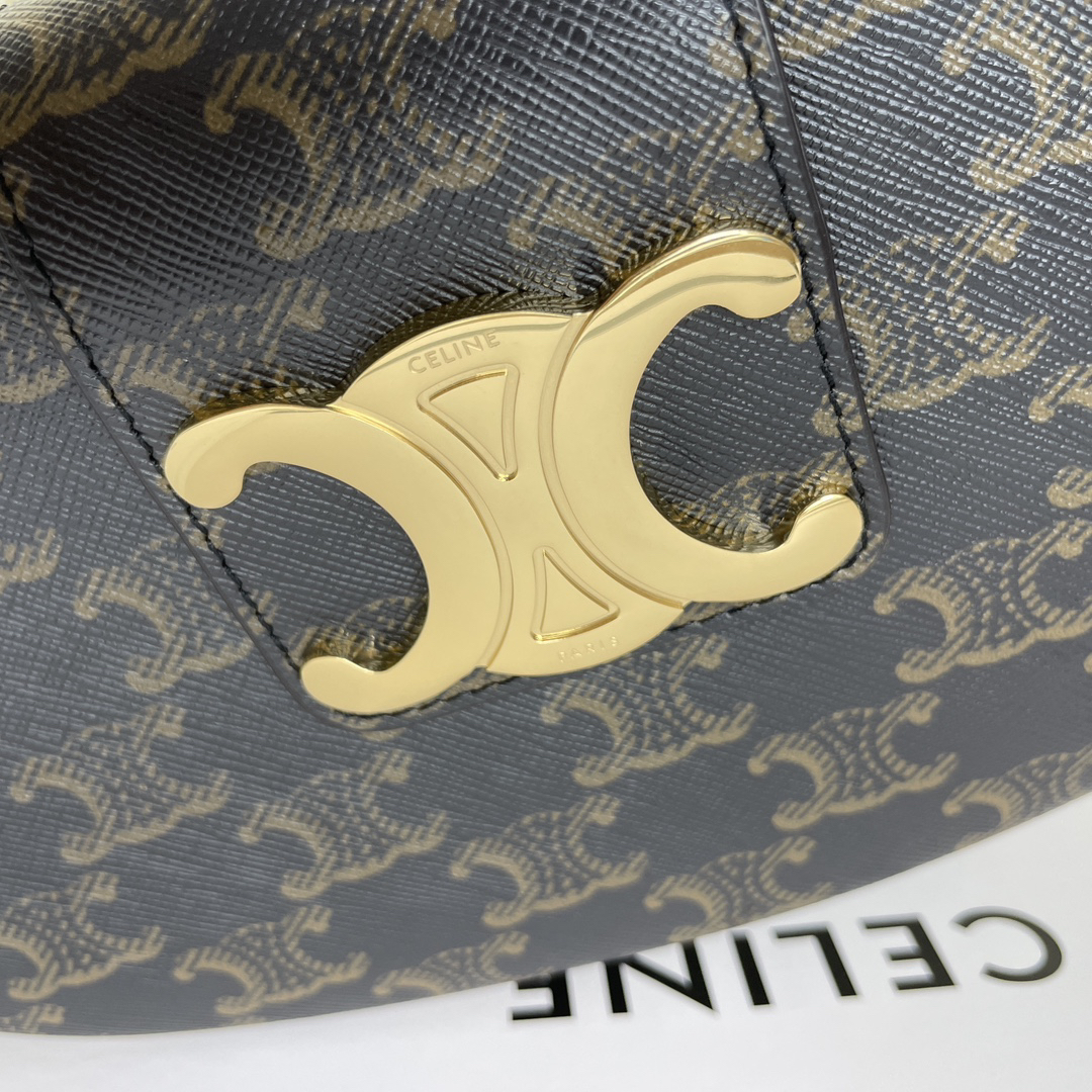 TRIOME AVA Canvas Logo-Print Leather Shoulder Bag - Image 7