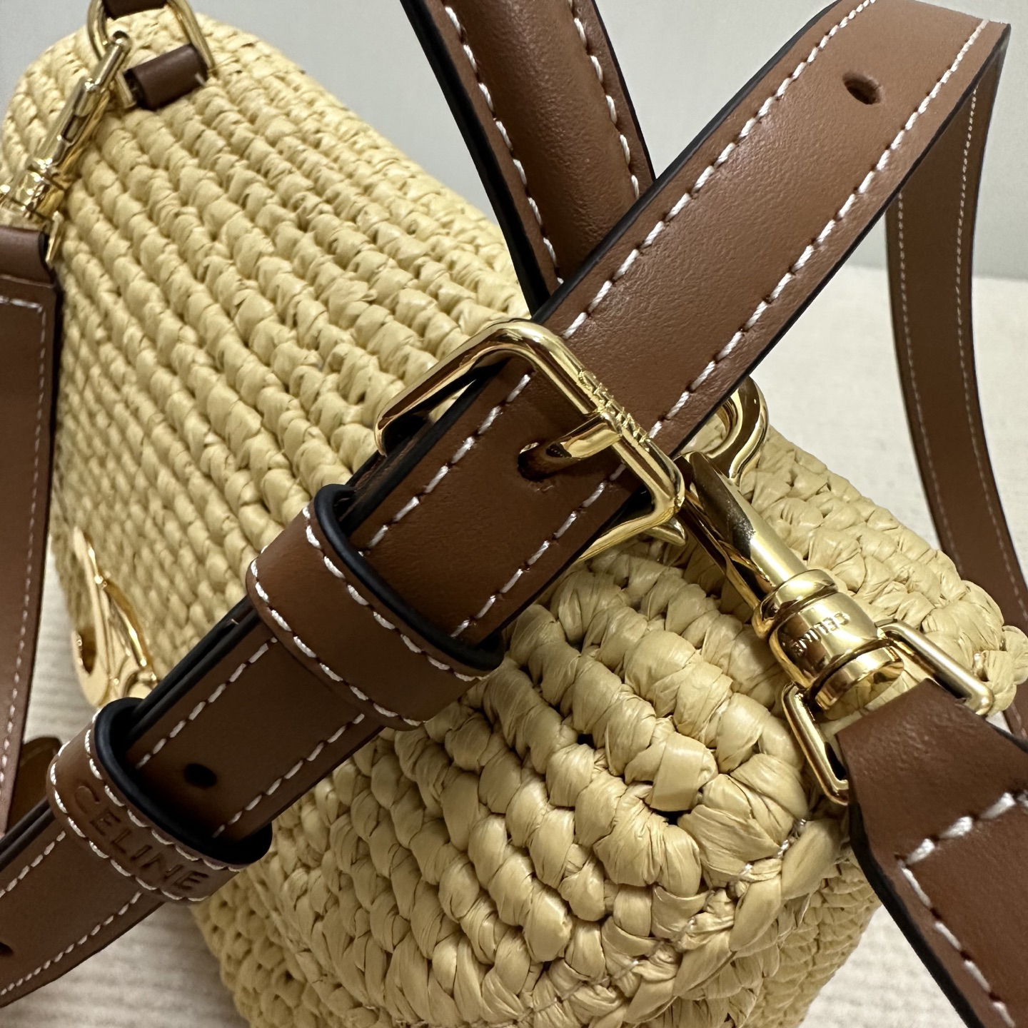 CELINE Teen Nino Woven Crossbody Bag - Image 7
