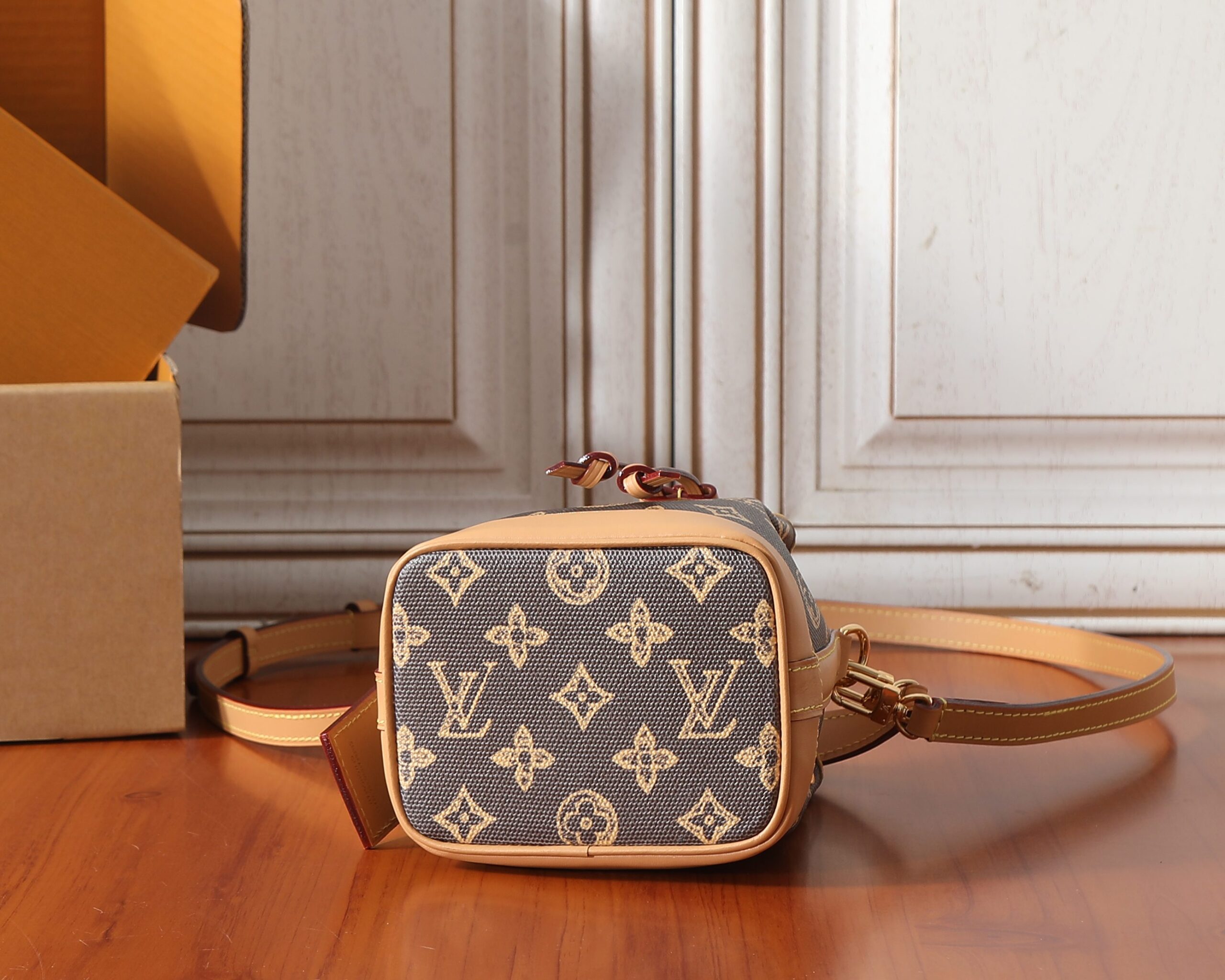 Louis Vuitton Nano Noé Monogram Origine Canvas Handbag - Image 7