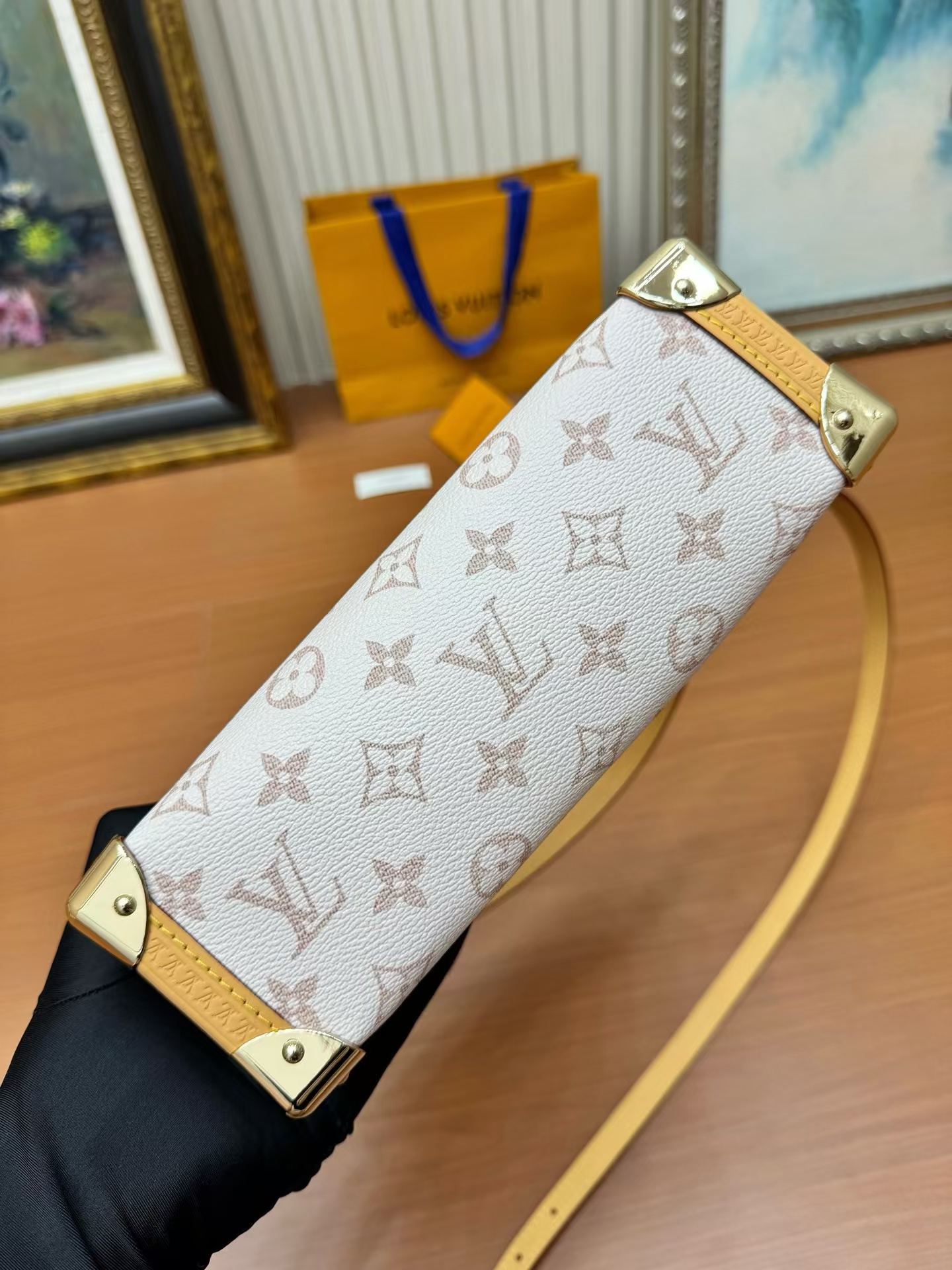 Louis Vuitton Side Trunk Medium Handbag in Monogram Dune Canvas - Image 7