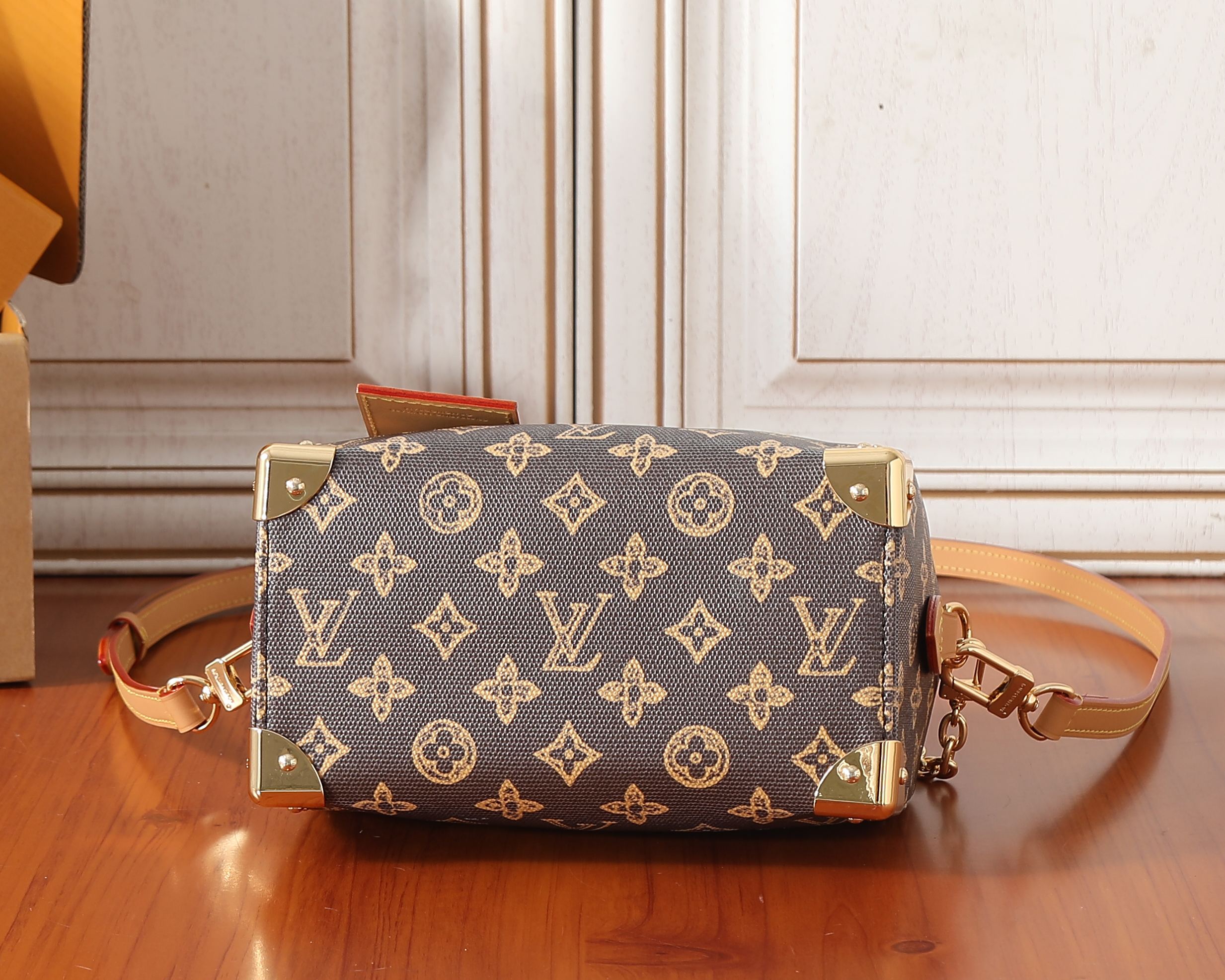 Louis Vuitton Speedy Trunk 20 Handbag in Monogram Origine Ebene Canvas - Image 7