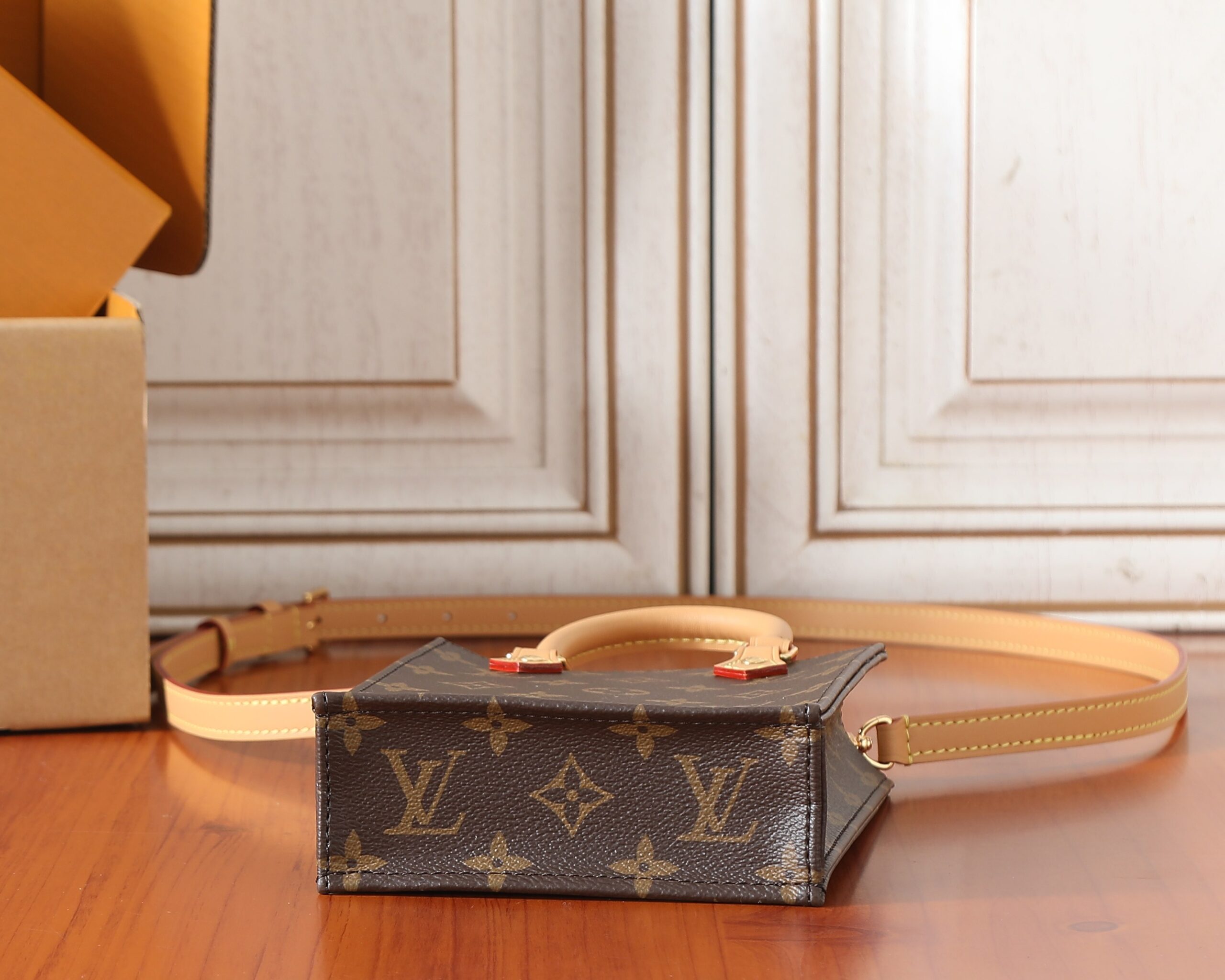Louis Vuitton Petit Sac Plat Monogram Crossbody Bag - Image 7