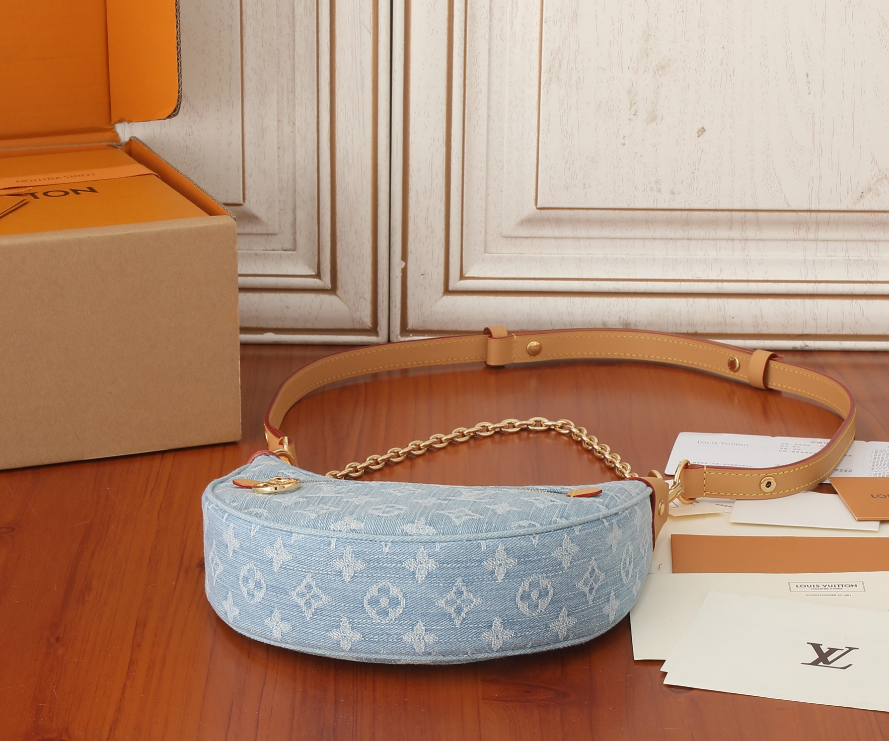 Louis Vuitton Loop Small Shoulder Bag in Monogram Denim - Image 7