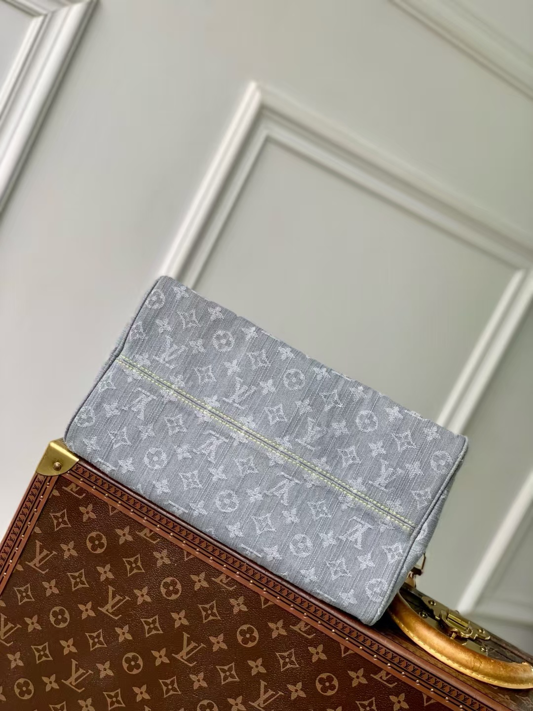 Louis Vuitton Speedy Soft 30 Monogram Denim Handbag - Image 7