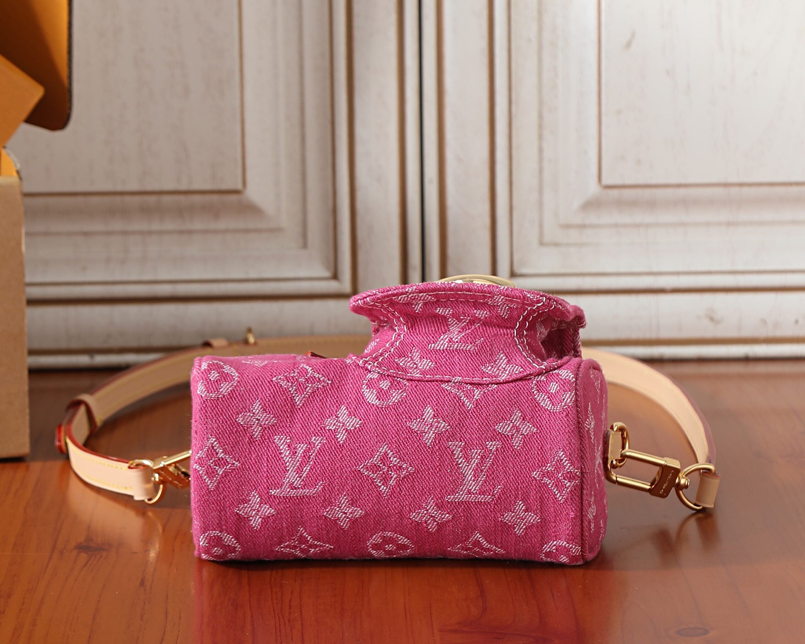 Louis Vuitton Nano Speedy Handbag in Denim - Image 7