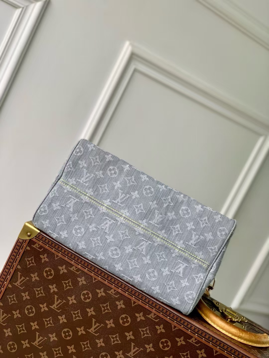 Louis Vuitton Speedy Soft 30 Monogram Denim Handbag - Image 7