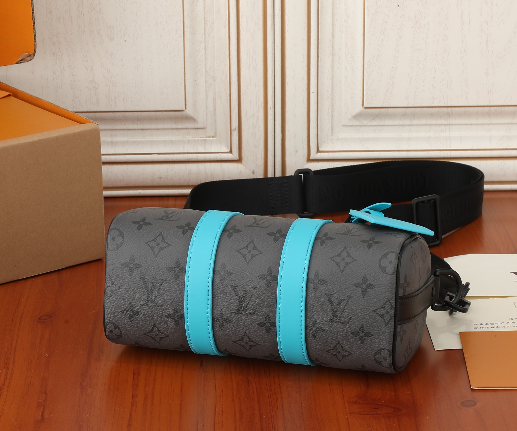 Louis Vuitton Keepall Bandoulière 25 Travel Bag, Monogram Eclipse Reverse, M11645 - Image 7